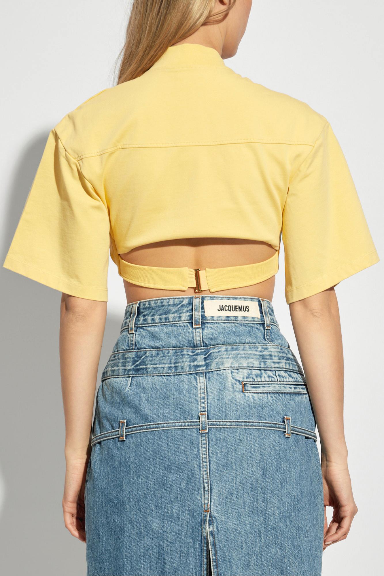 Jacquemus Cropped Top in Yellow | Lyst