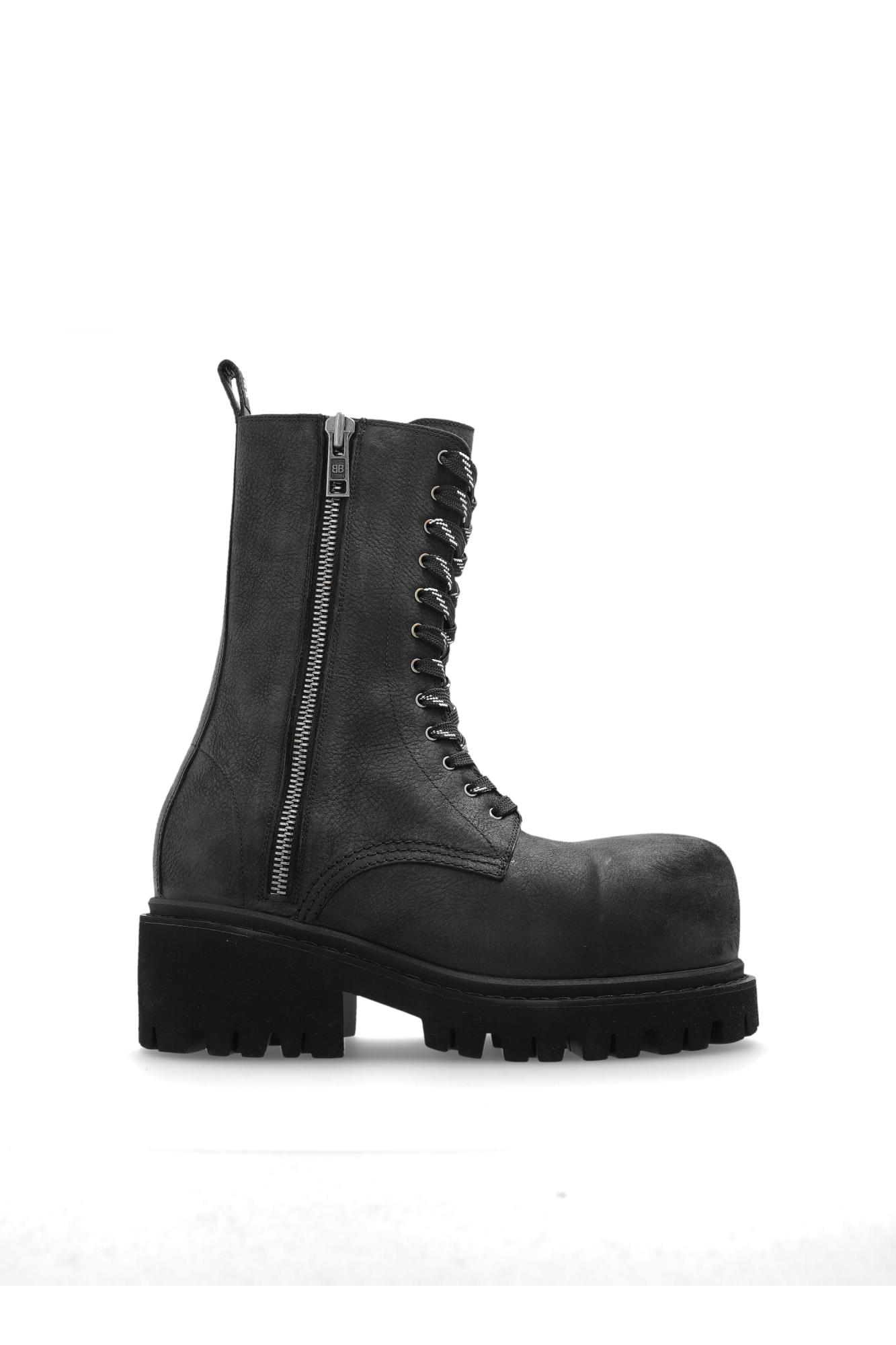 Balenciaga Stomper Lace-Up Boots in Black for Men | Lyst Canada