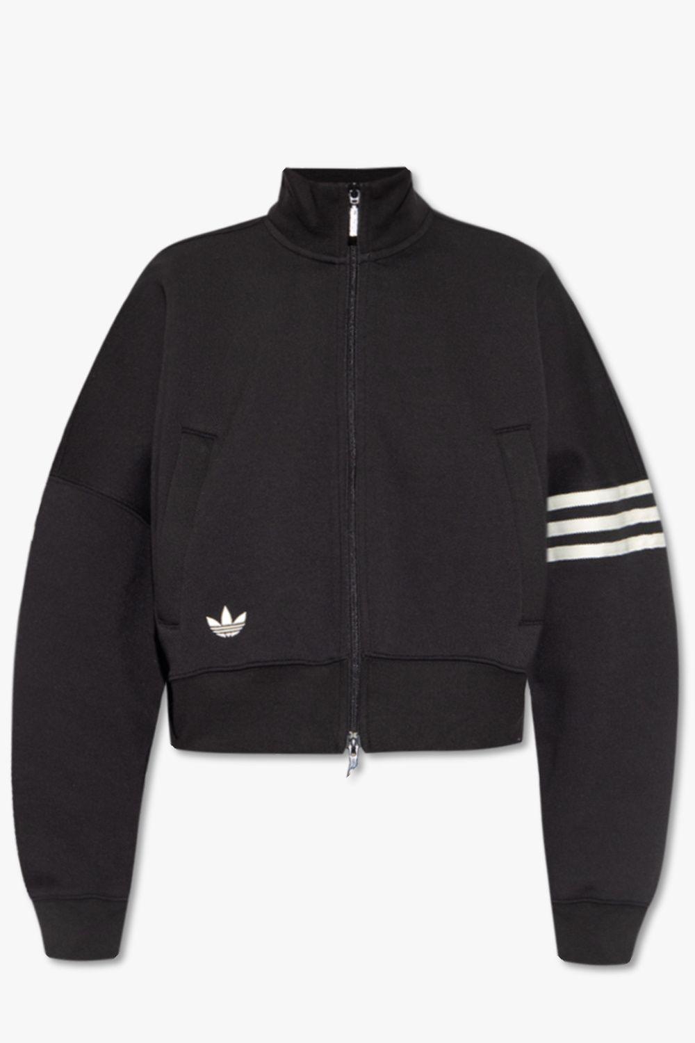 adidas Originals Loose-fitting Cropped Sweatshirt in Black | Lyst