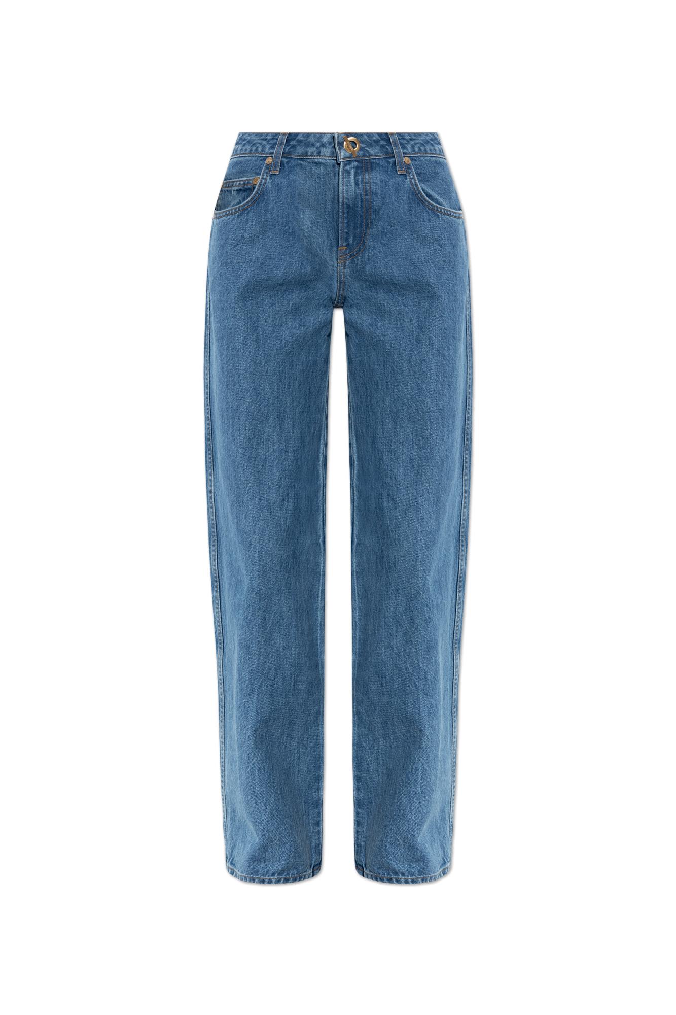 デニム・ジーパン CULT GAIA Women Denims PT2835CO Blue Cult Gaia Sydney Belted Grommet Wide-Leg Denim Pants