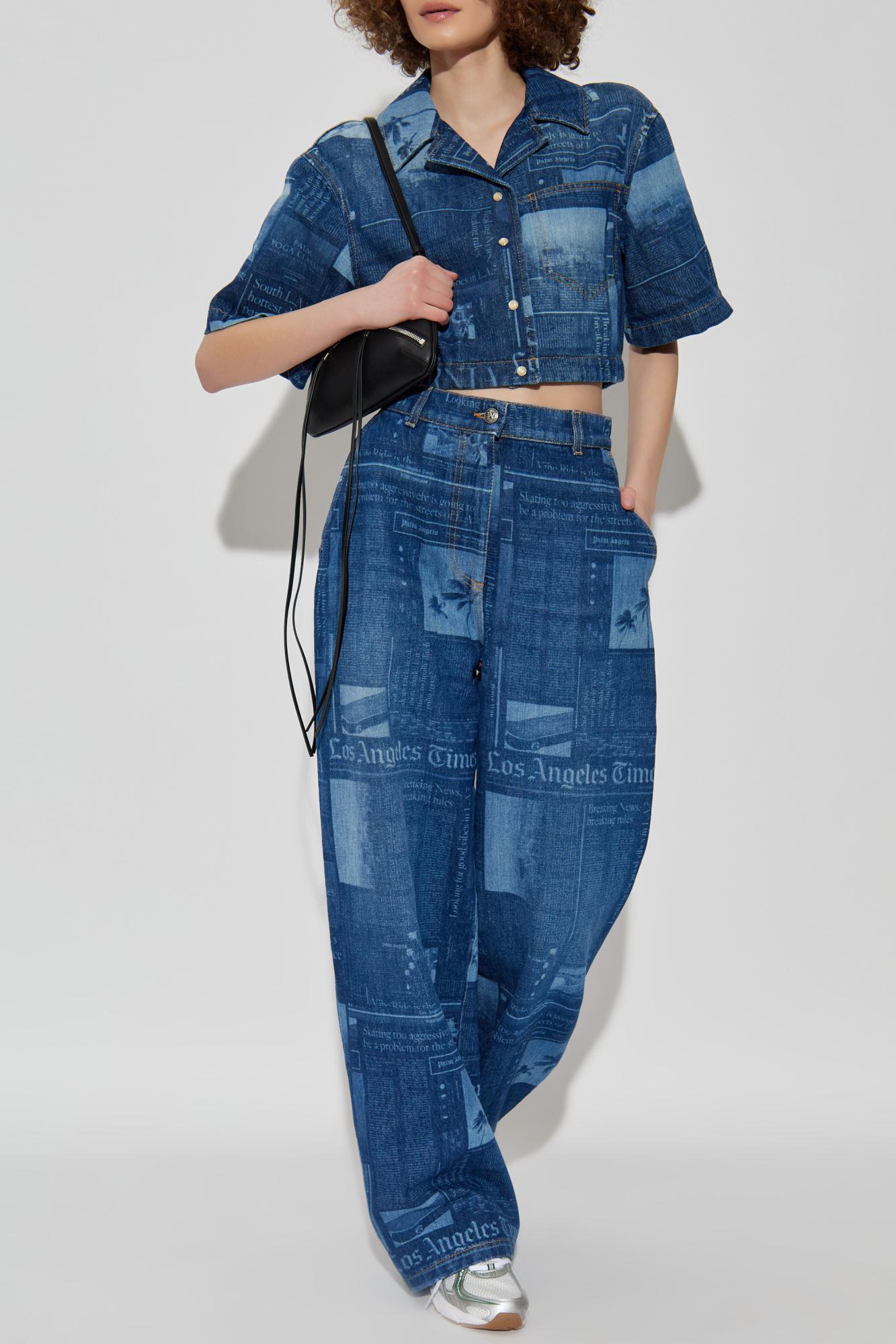 デニム・ジーパン PALM ANGELS Woman Jeans Denim PWYA034S24DEN001 4040 Palm Angels Outlet: Jeans woman - Denim | Palm Angels jeans
