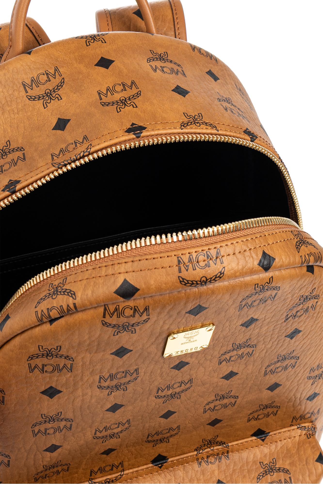 MCM Backpack With Logo in Orange for Men | Lyst