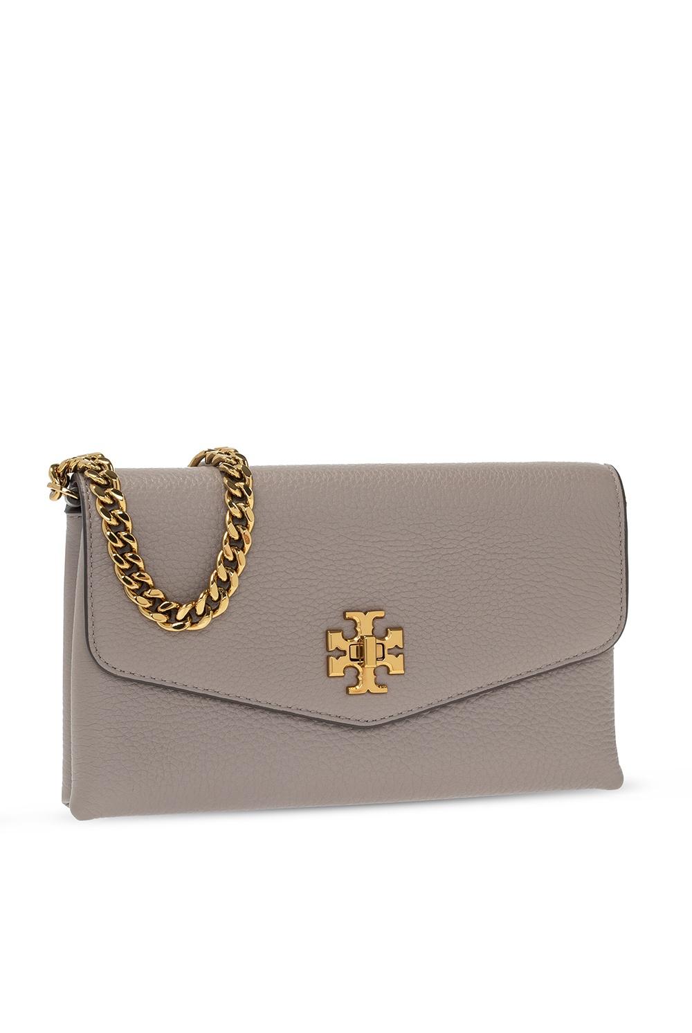 TORY BURCH KIRA PEBBLE LEATHER CHAIN WALLET NWT