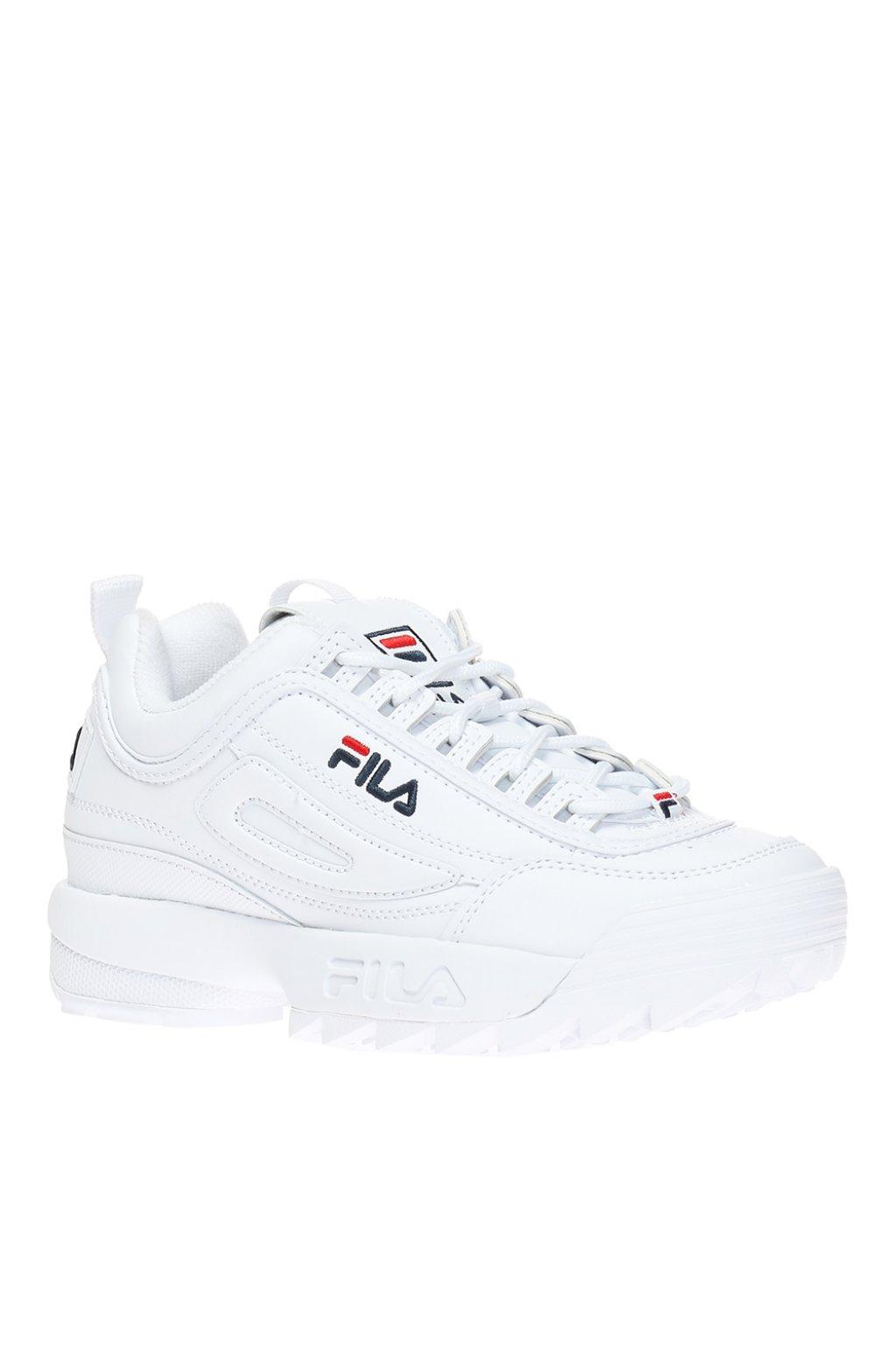 fila white sports shoes