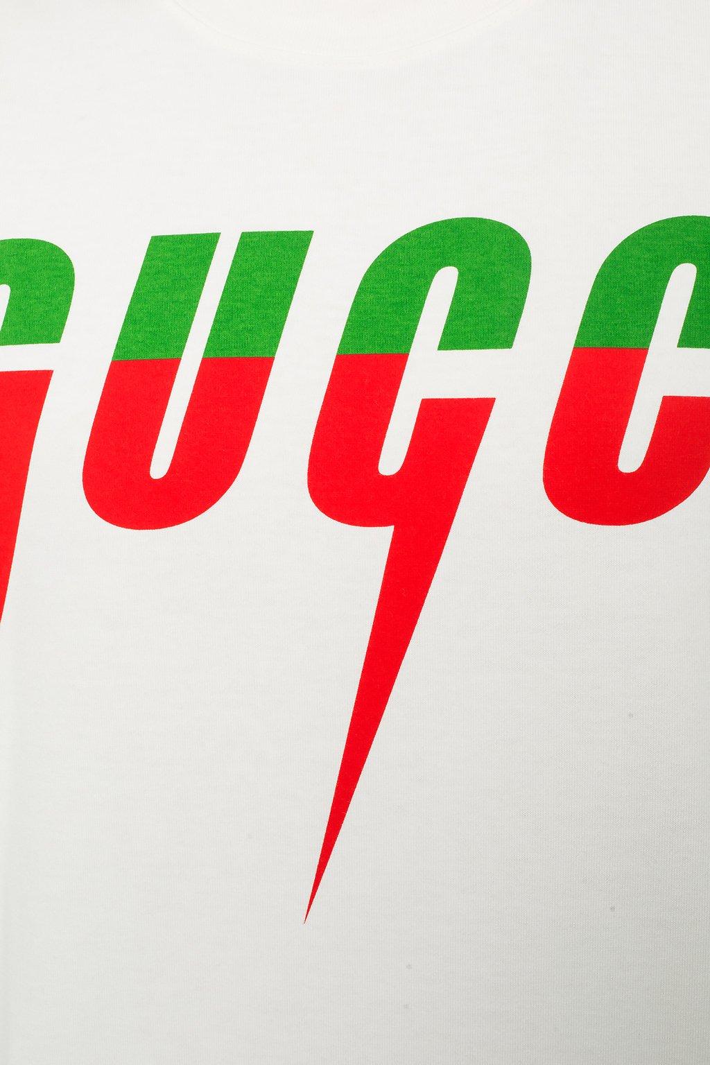 世界有名な プリント ブレード GUCCI ロゴ Gucci - Tシャツ/カットソー 