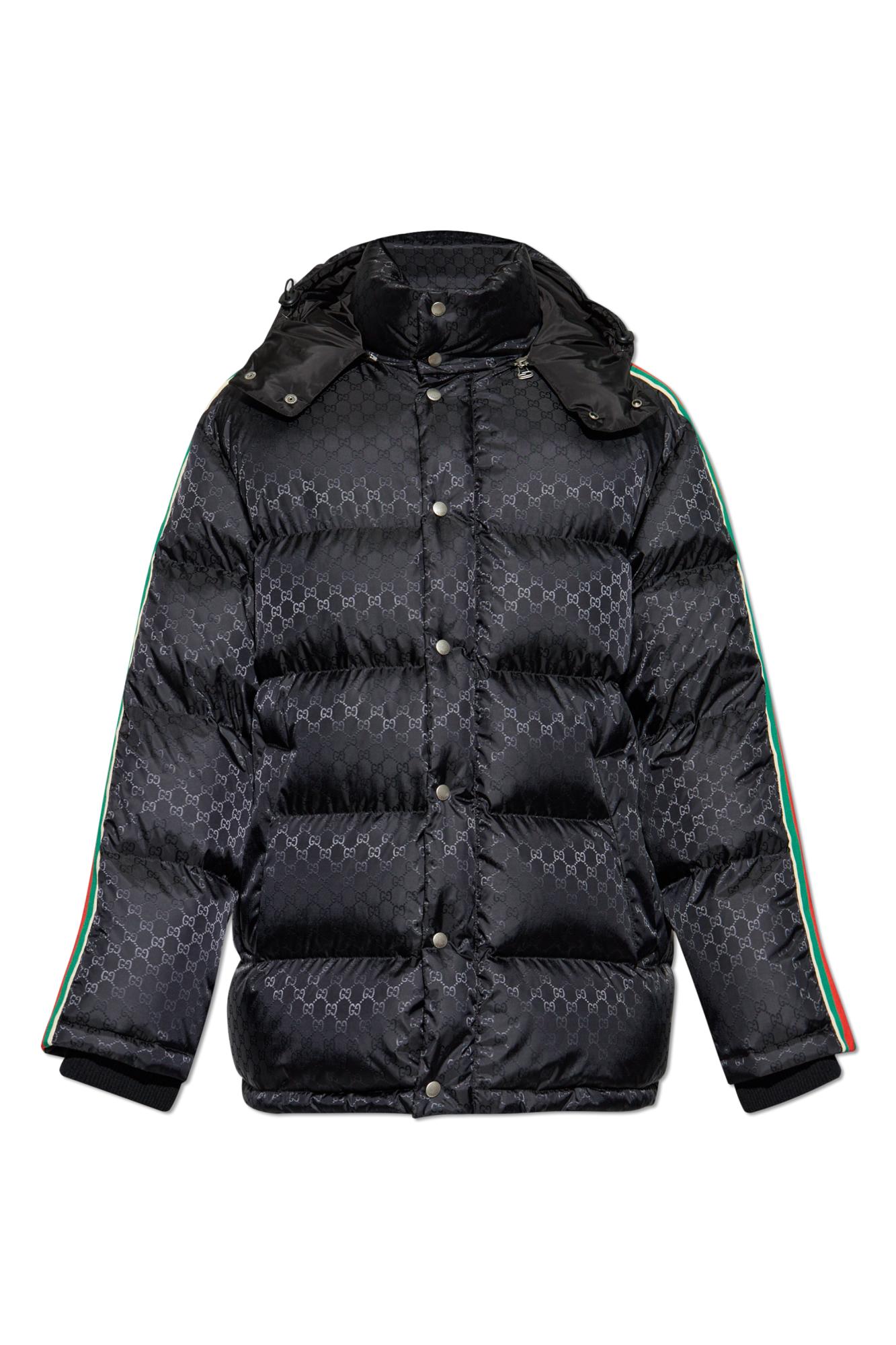 Gucci Puffer Jacket With Monogram in Black for Men Lyst UK