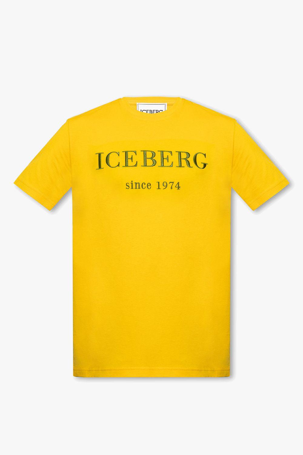 Iceberg T-shirt With Logo in Yellow for Lyst