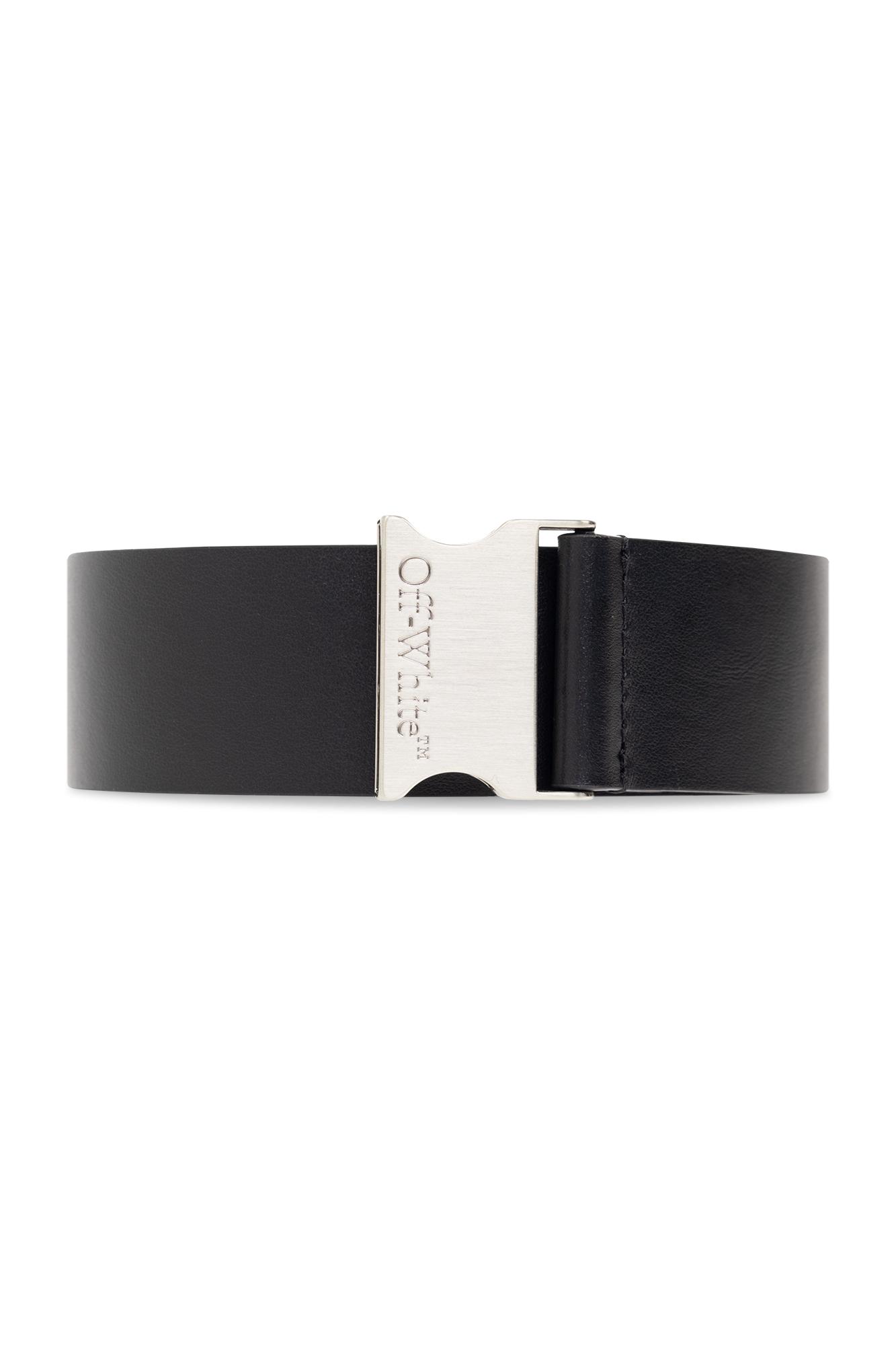 Off-White c/o Virgil Abloh Logo Leather Belt in Black