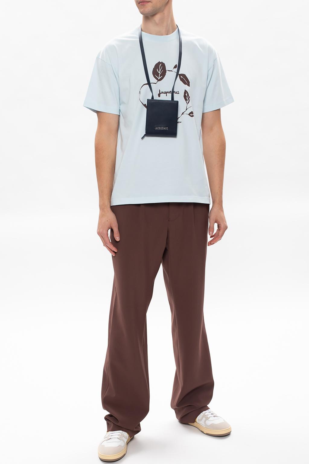 Jacquemus Cotton T-shirt With Logo Light Blue for Men - Lyst