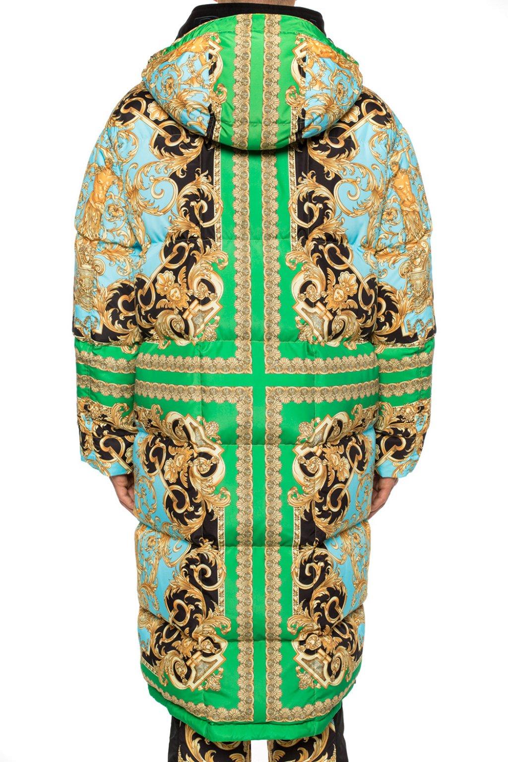 Versace Synthetic Reversible Down Coat in Yellow for Men - Lyst