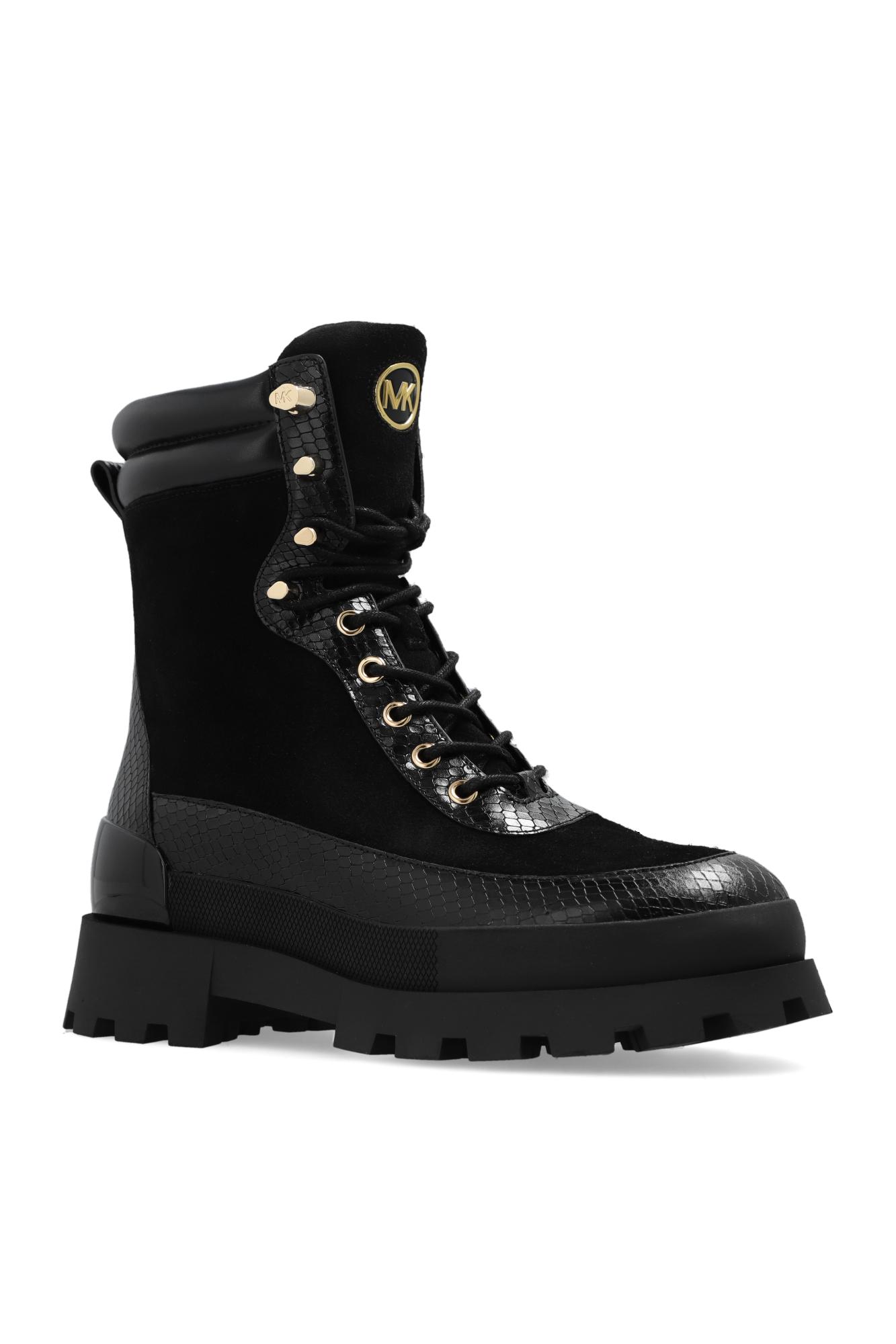 *新春sale* Michael Kors ブーツROWAN 23cm Rowan Embellished Leather Lace-Up Boot | Michael Kors [US]
