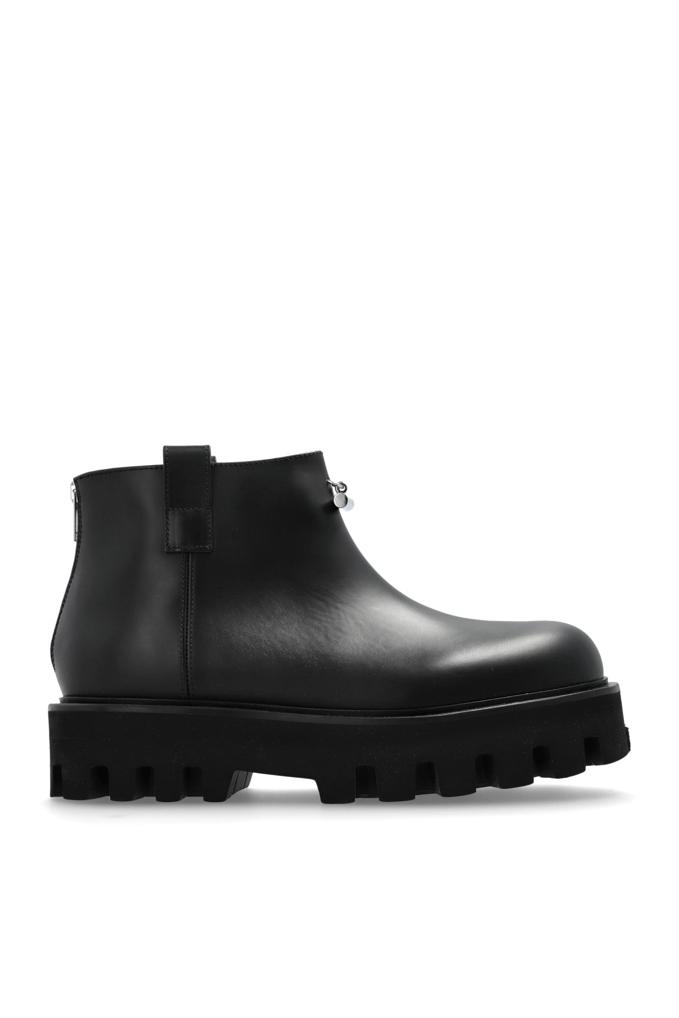 ショートブーツ・ブーティ ALEXANDER MCQUEEN BLACK LEATHER CHELSEA SOFA ANKLE BOOTS Alexander McQueen Black Leather Chelsea Sofa Ankle Boots
