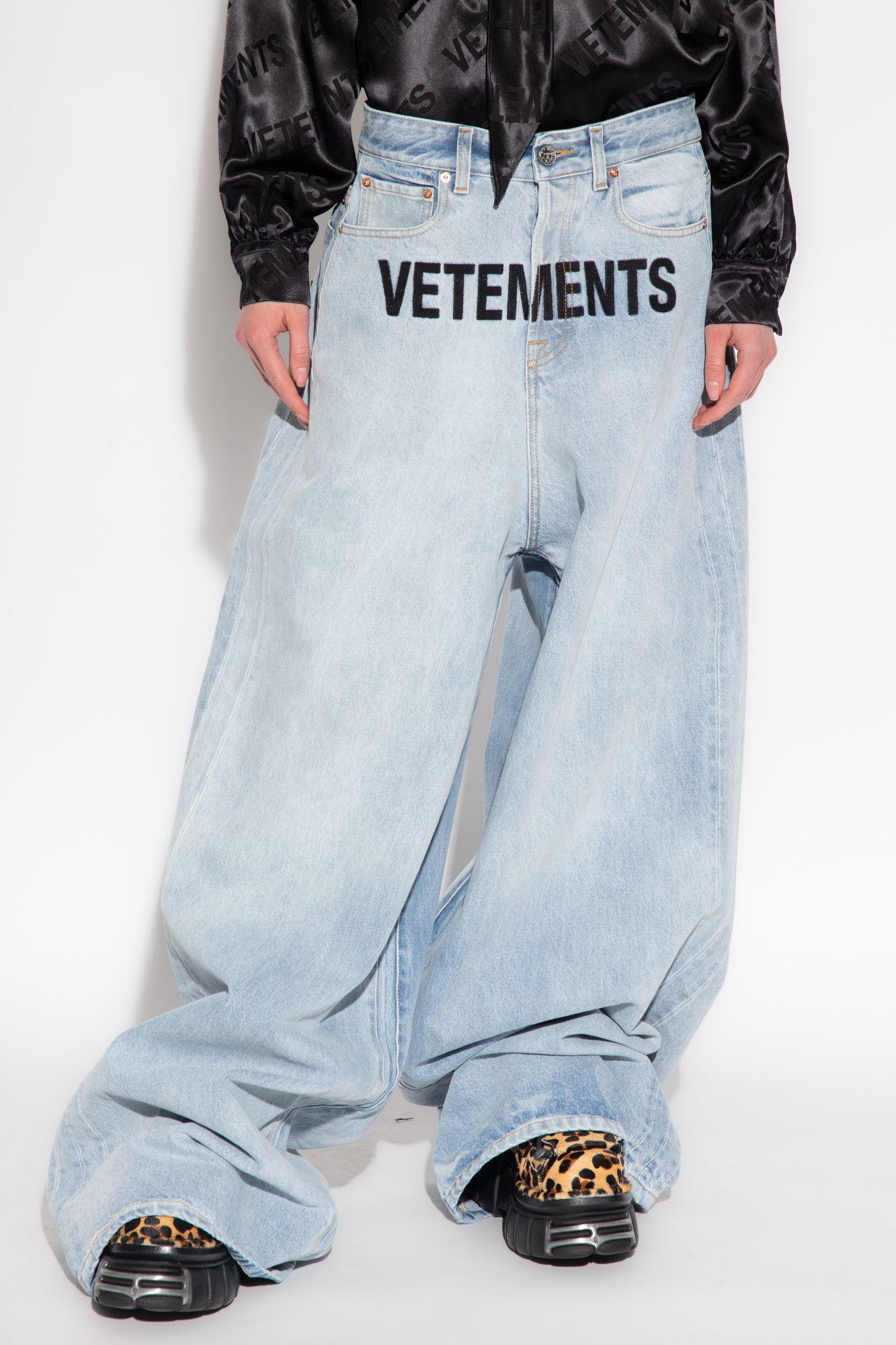 Vetements Blue Jeans With Logo | Lyst Vetements Blue Jeans With Logo | Lyst