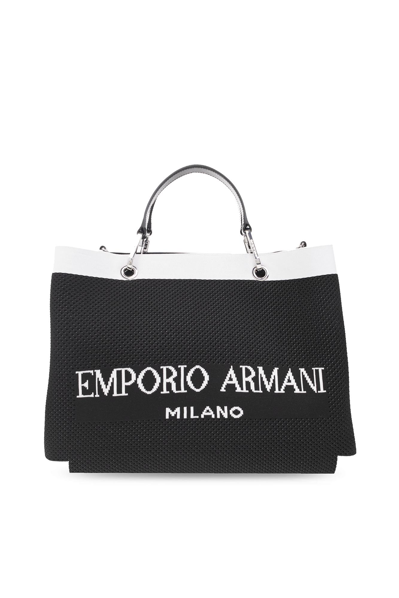 Emporio Armani Myea Medium Shoulder Bag in Black Lyst