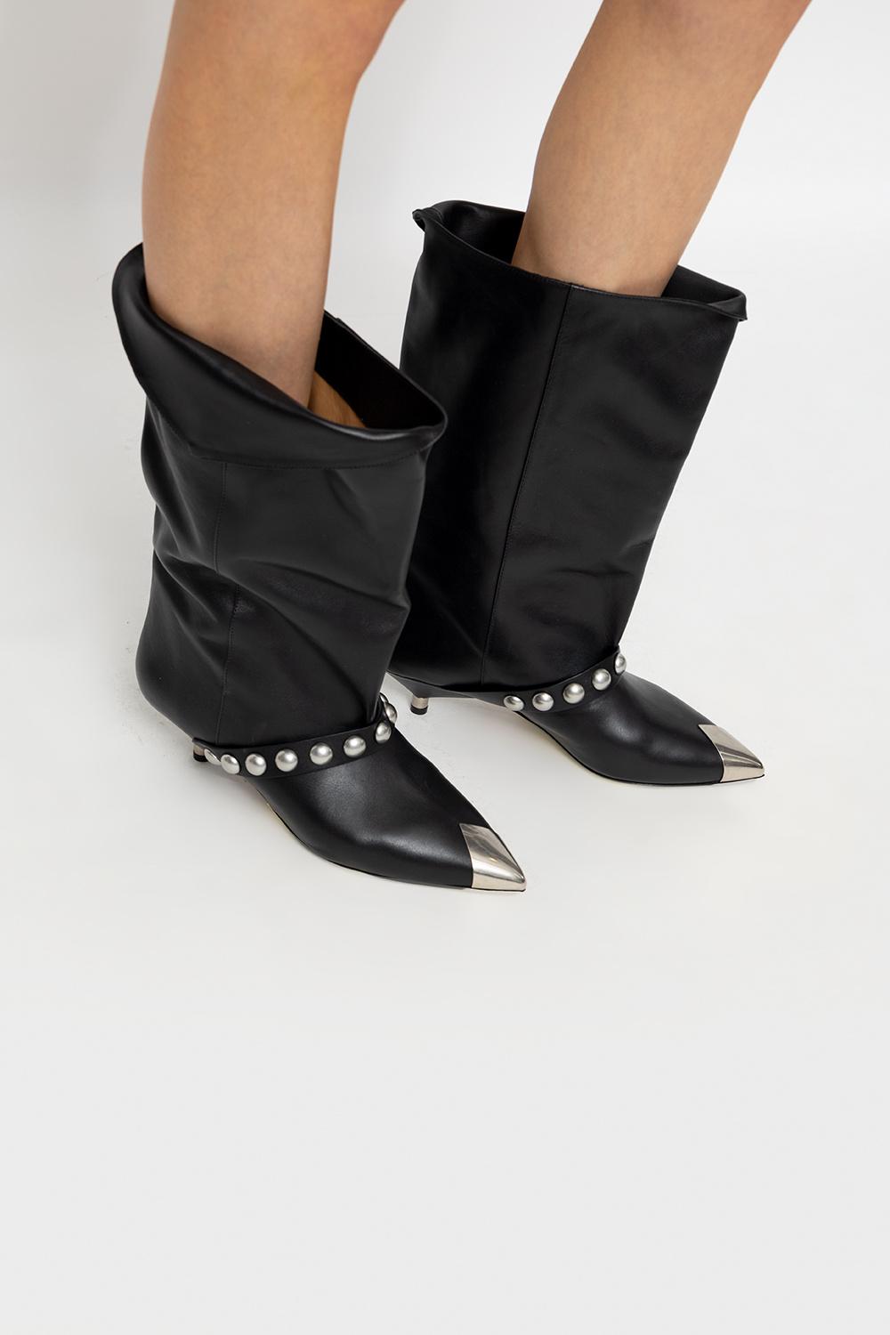 Isabel Marant 'leabys' Heeled Ankle Boots in Black | Lyst
