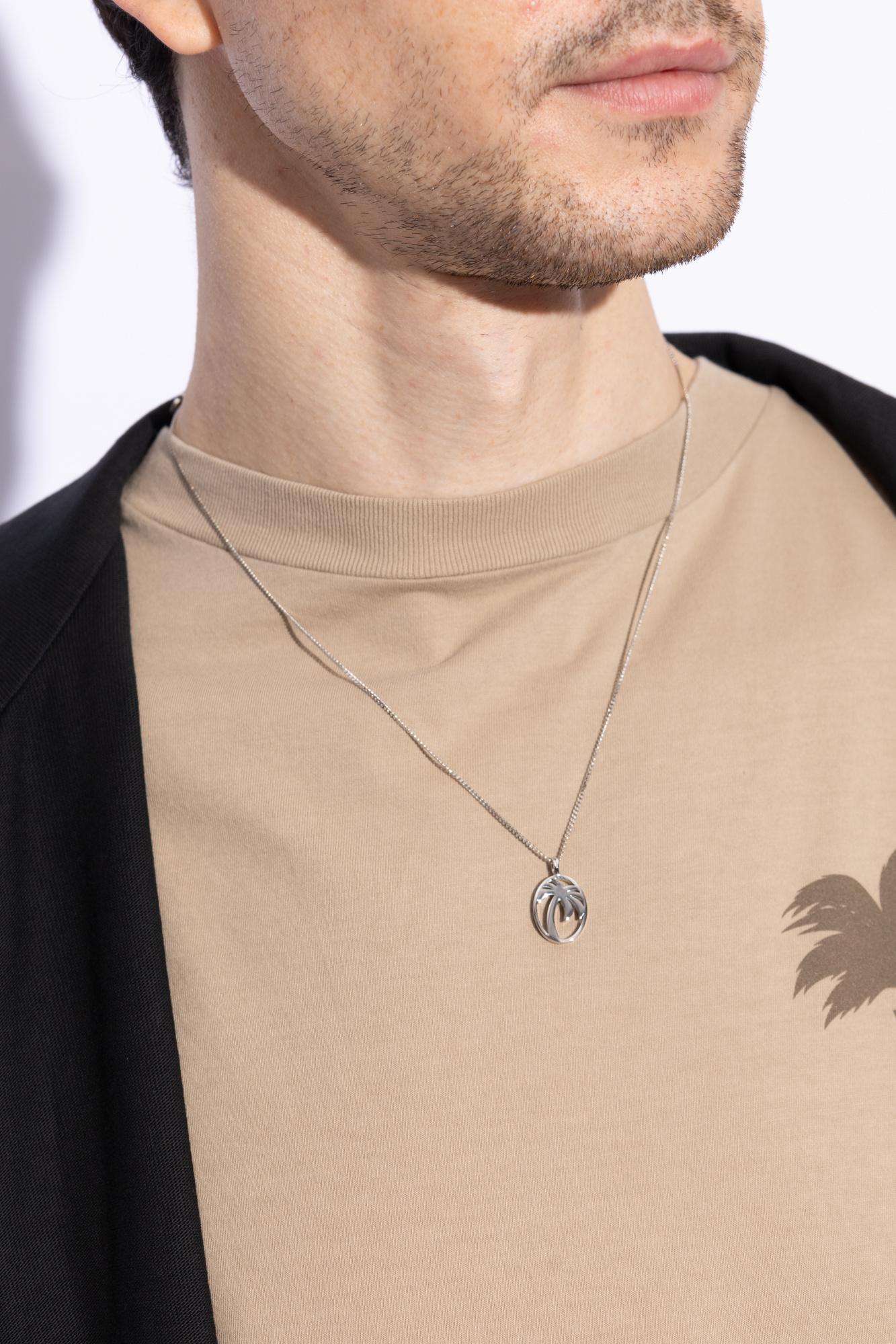 ネックレス・チョーカー Palm Angels PMOB017F23MAT001 PA MONOGRAM CHAIN Necklace Palm Angels PA Monogram Chain Necklace | Silver | FARFETCH