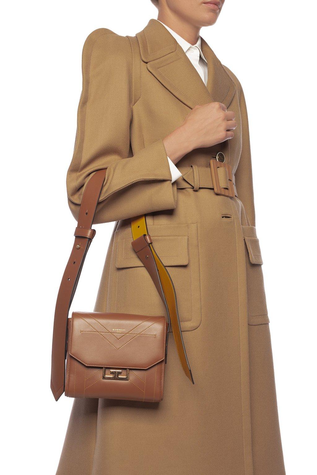 Givenchy Leather 'eden' Shoulder Bag With Logo in Brown Lyst