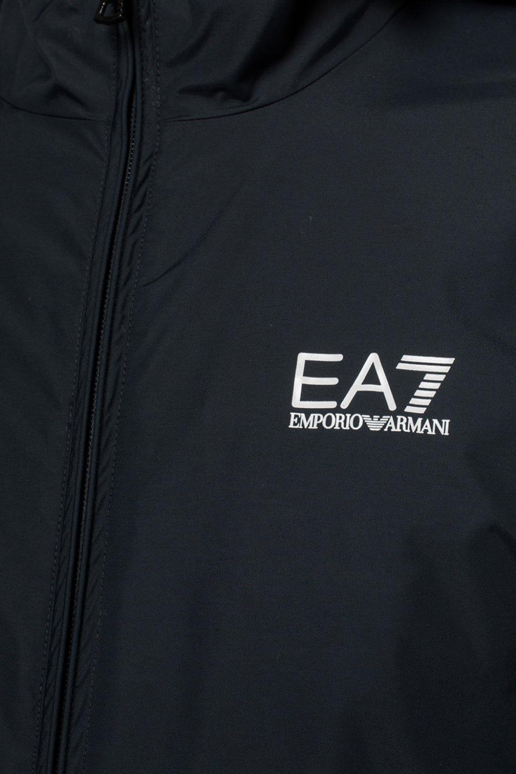 EA7 Synthetic Branded Rain Jacket in Navy Blue (Blue) for Men - Lyst