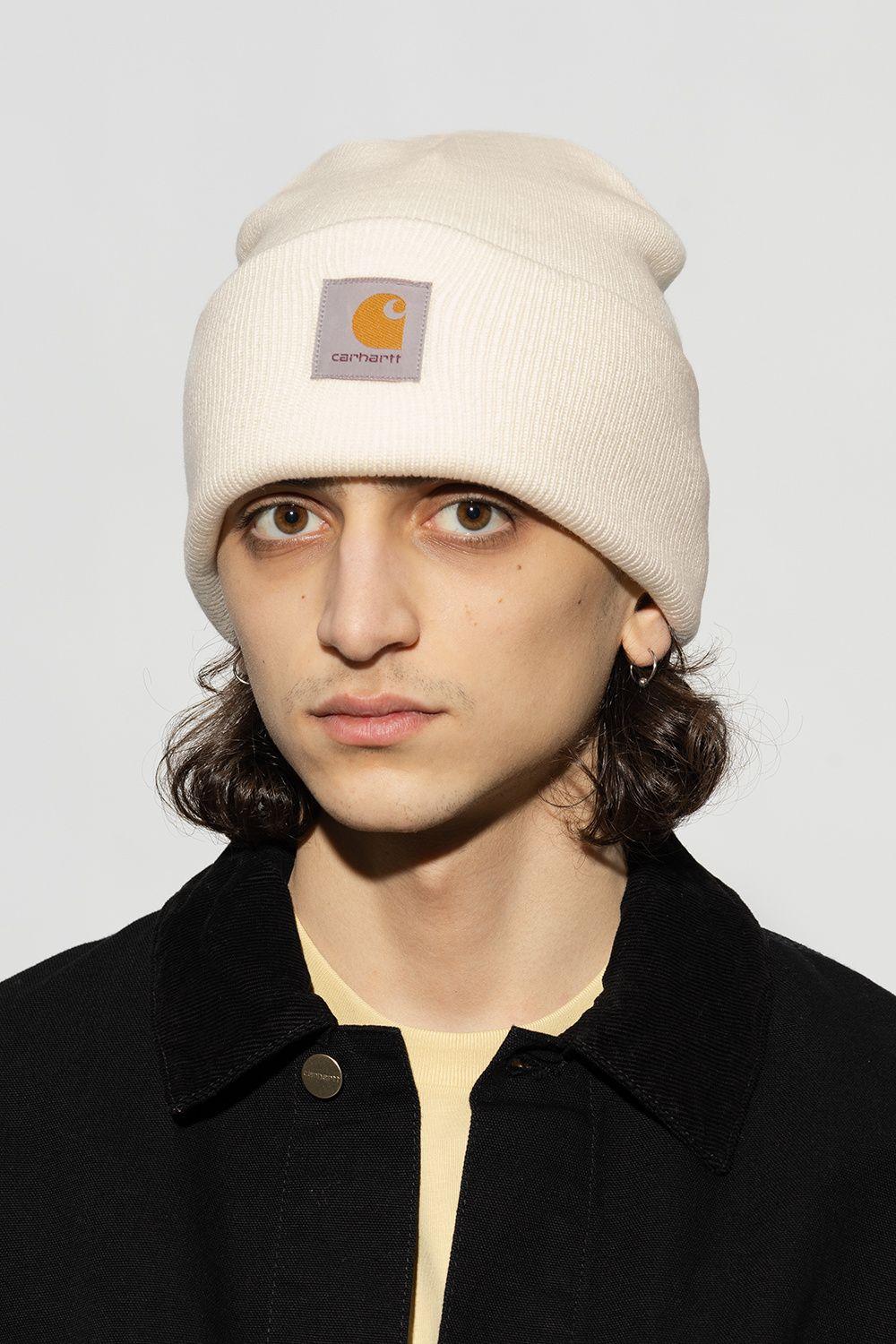 Carhartt WIP 'watch' Beanie With Logo in Natural | Lyst