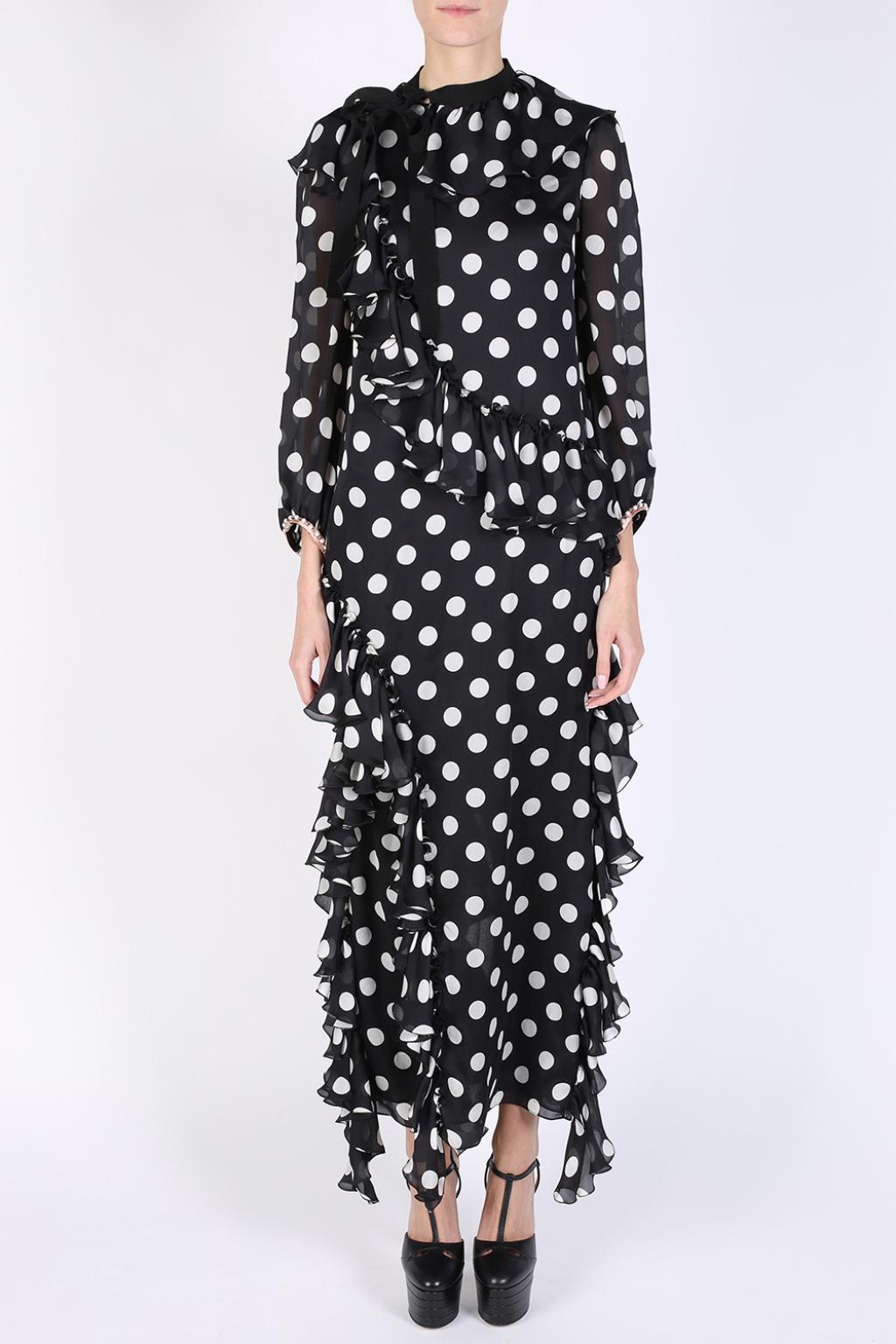 long ruffle frock