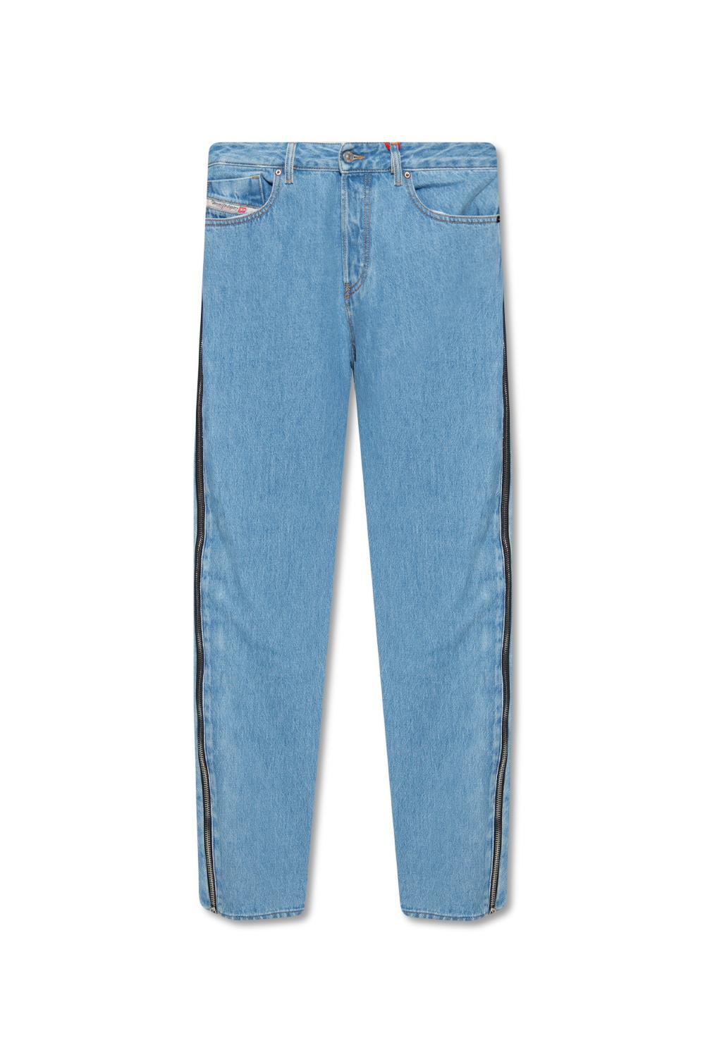 DIESEL Denim '1955-fs2' Jeans With Side Zippers in Blue for Men | Lyst