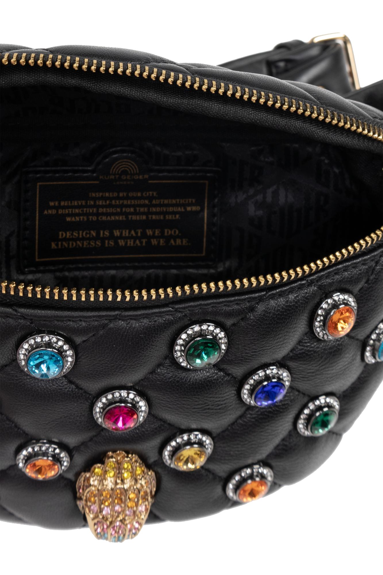 Kurt Geiger Black Leather Belt. S-M Kensington Black Leather Belt | Stylish Belts | Kurt Geiger main image 3