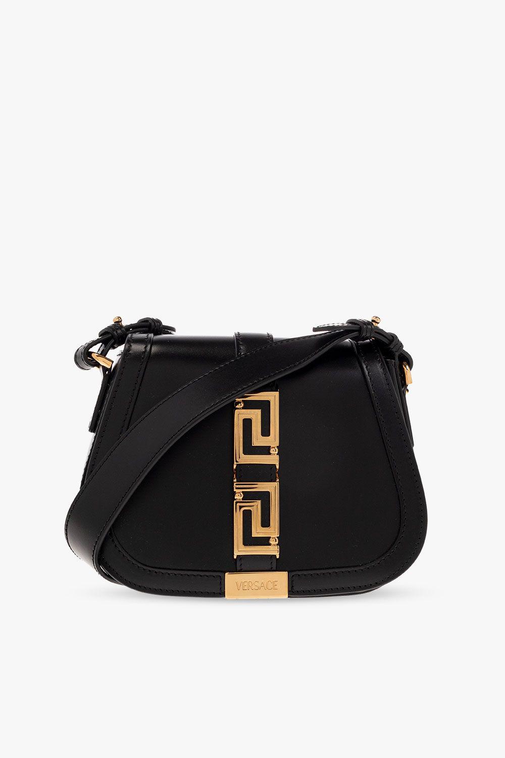 Versace 'greca Goddess Small' Shoulder Bag in Black | Lyst