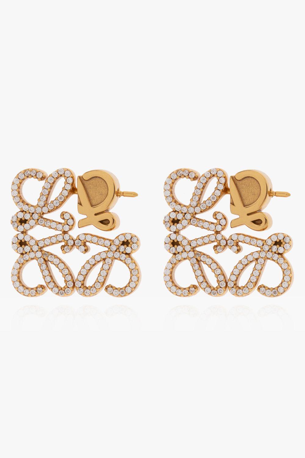 Loewe Logo-shaped Earrings in White | Lyst Loewe Logo-shaped Earrings in White | Lyst