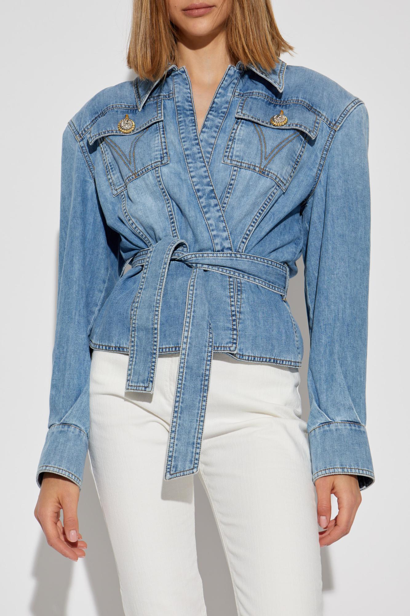 Balmain Denim Shirt in Blue Lyst