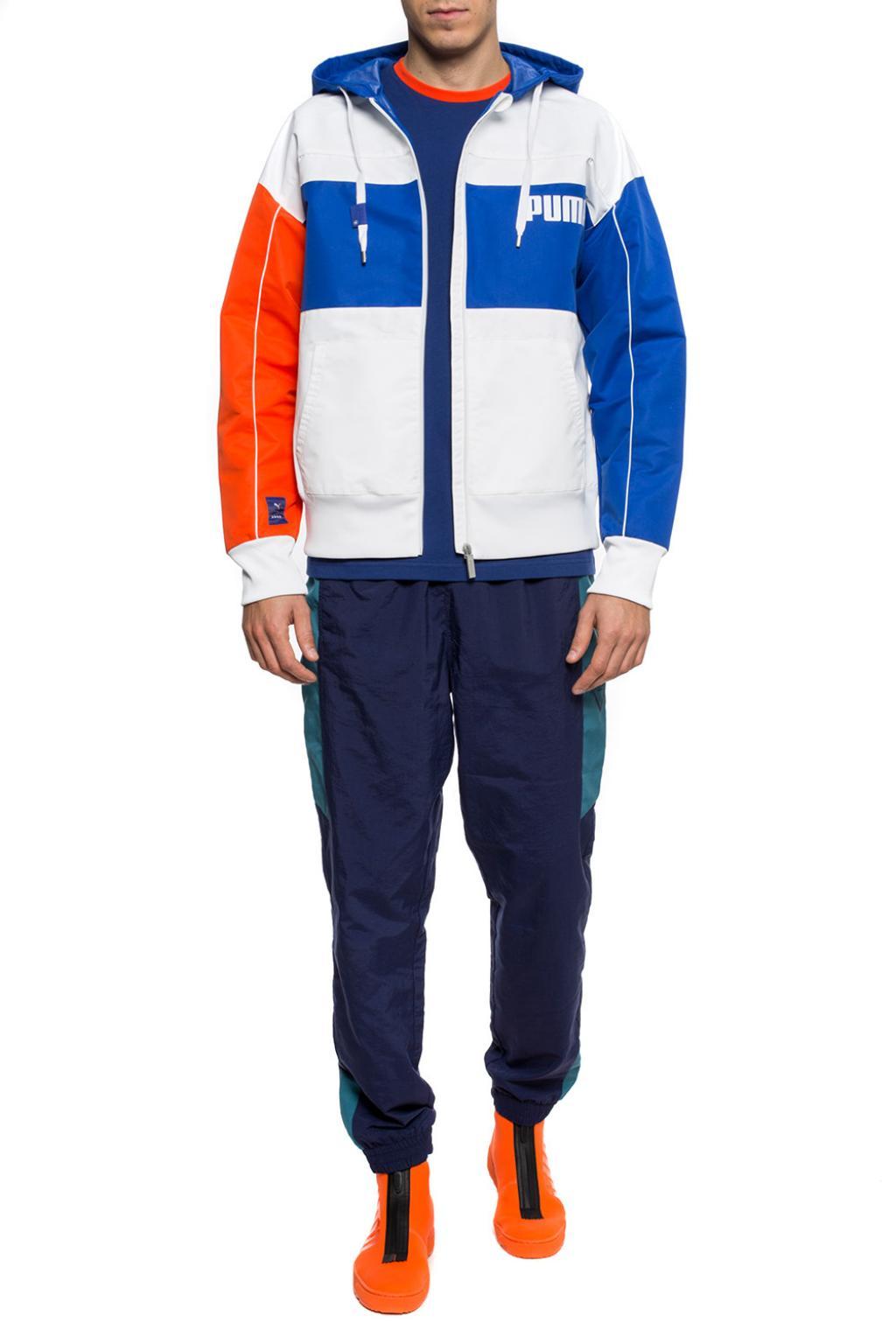 puma blue and white jacket