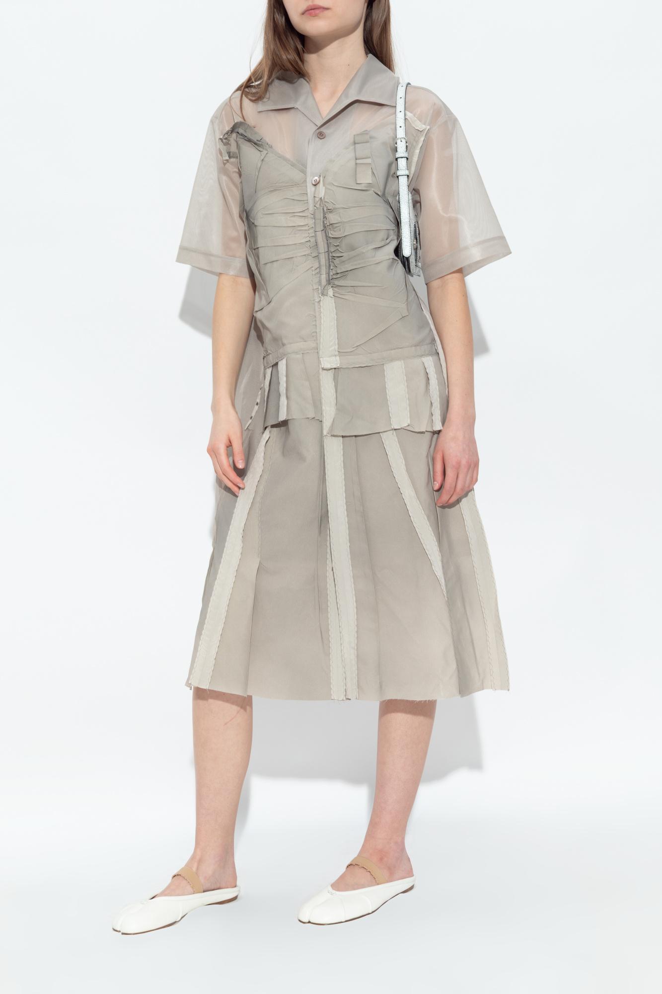 Maison Margiela Cut-Out Slides Tabi in White | Lyst