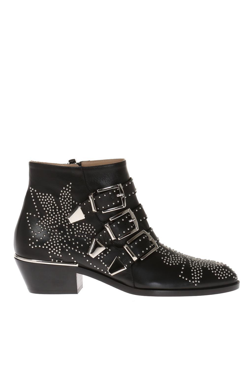 Chloé Susanna Black Leather Ankle Boots - Save 76% - Lyst