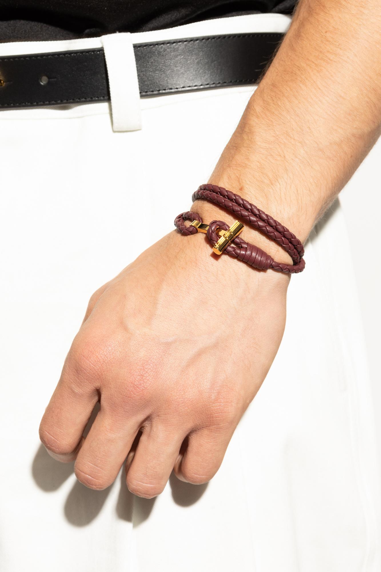 Tom Ford Leather Bracelet in Brown Lyst UK
