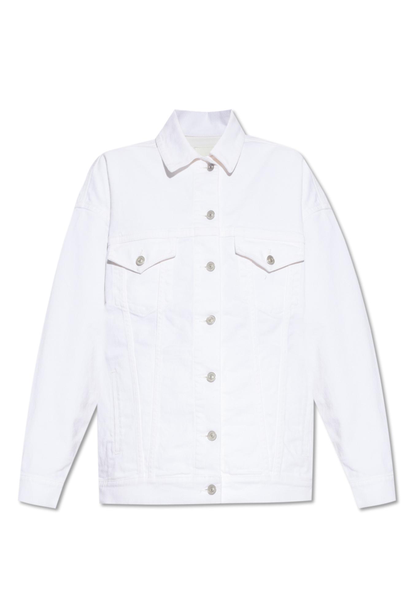 Givenchy Oversize Denim Jacket in White | Lyst