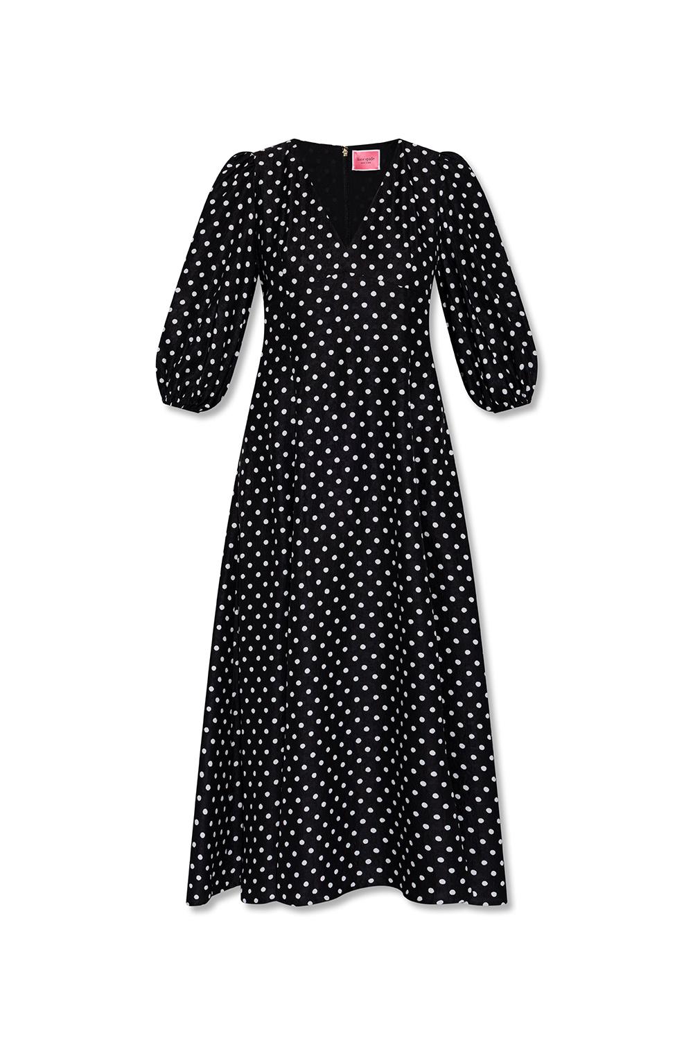 Kate Spade Polka Dot Dress in Black | Lyst UK
