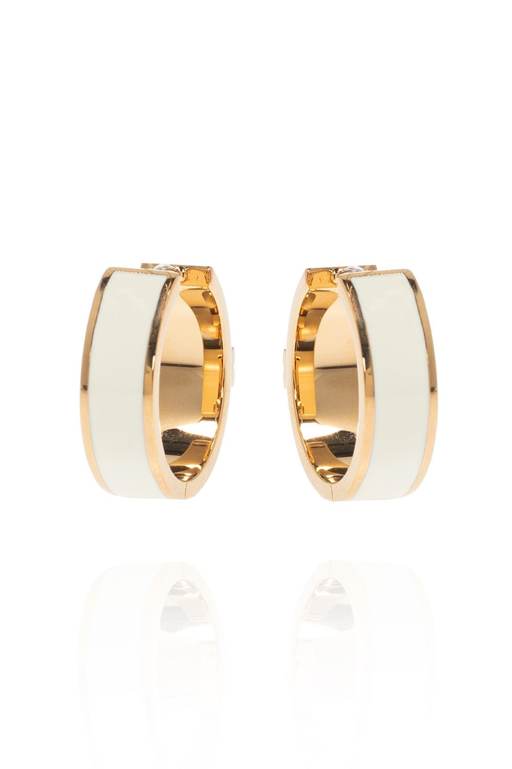Tory Burch Kira Brass & Enamel Earrings in Gold (Metallic) | Lyst