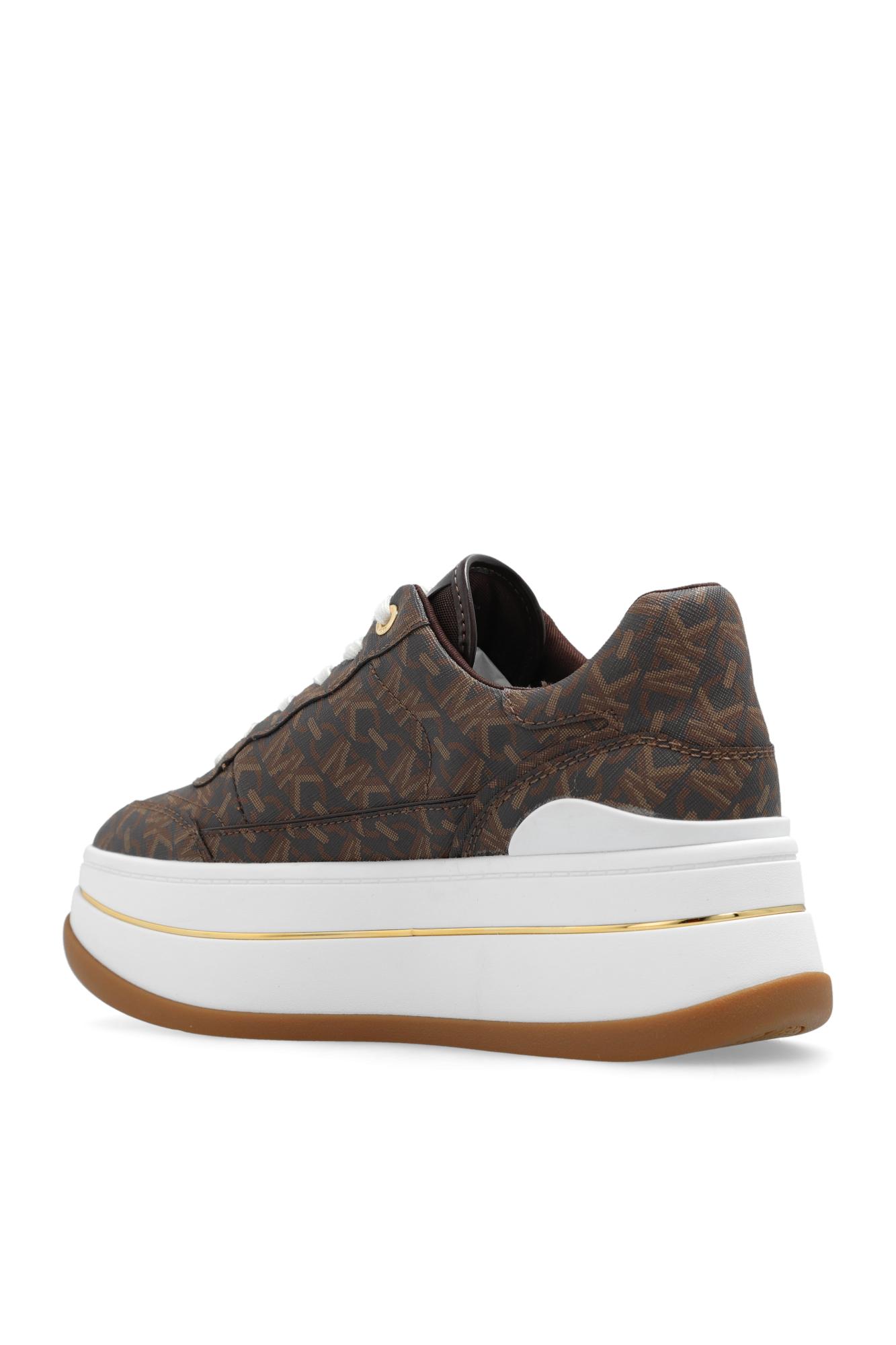 MICHAEL Michael Kors Hayes Platform Sneakers in Brown Lyst UK