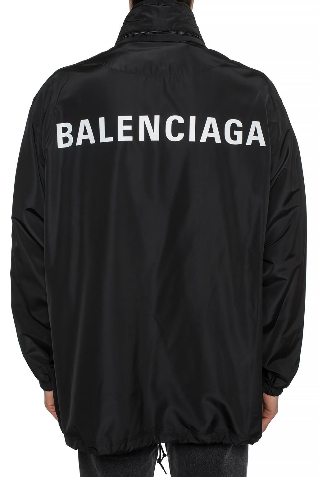 Balenciaga Synthetic 'oversize' Rain Jacket Black for Men | Lyst