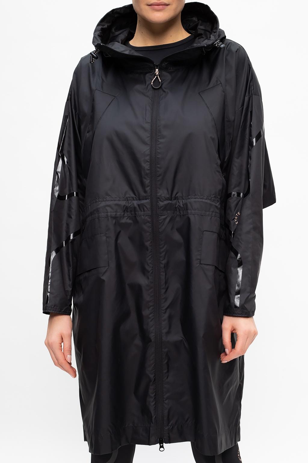 branded raincoat