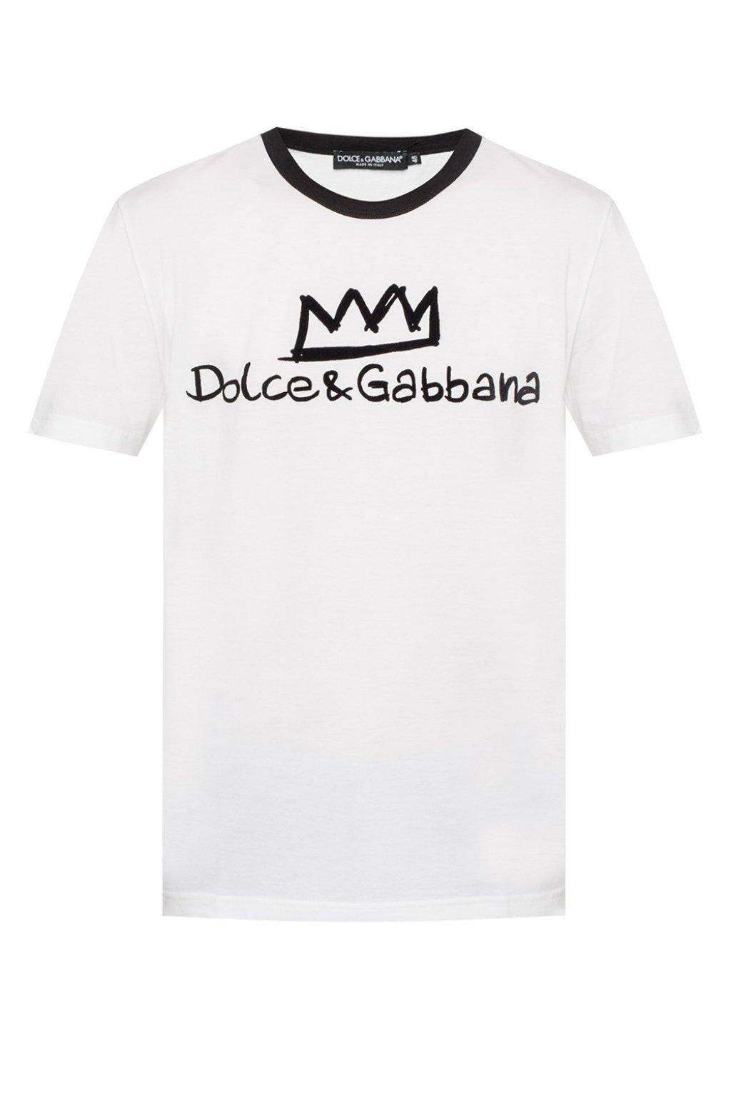 Dolce & Gabbana Cotton Logo-printed T-shirt in White for Men - Lyst