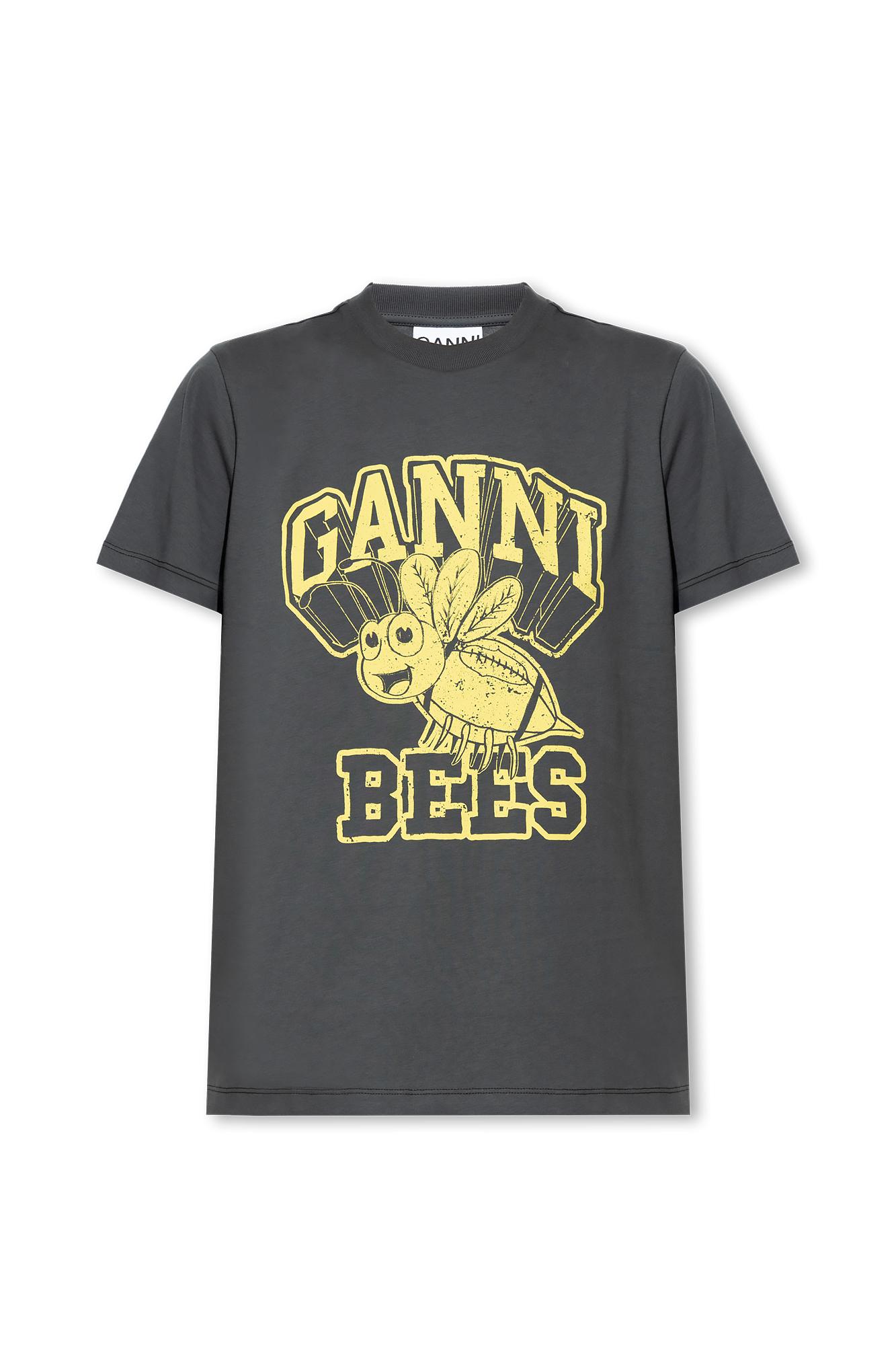 Ganni t shirt yellow 2025