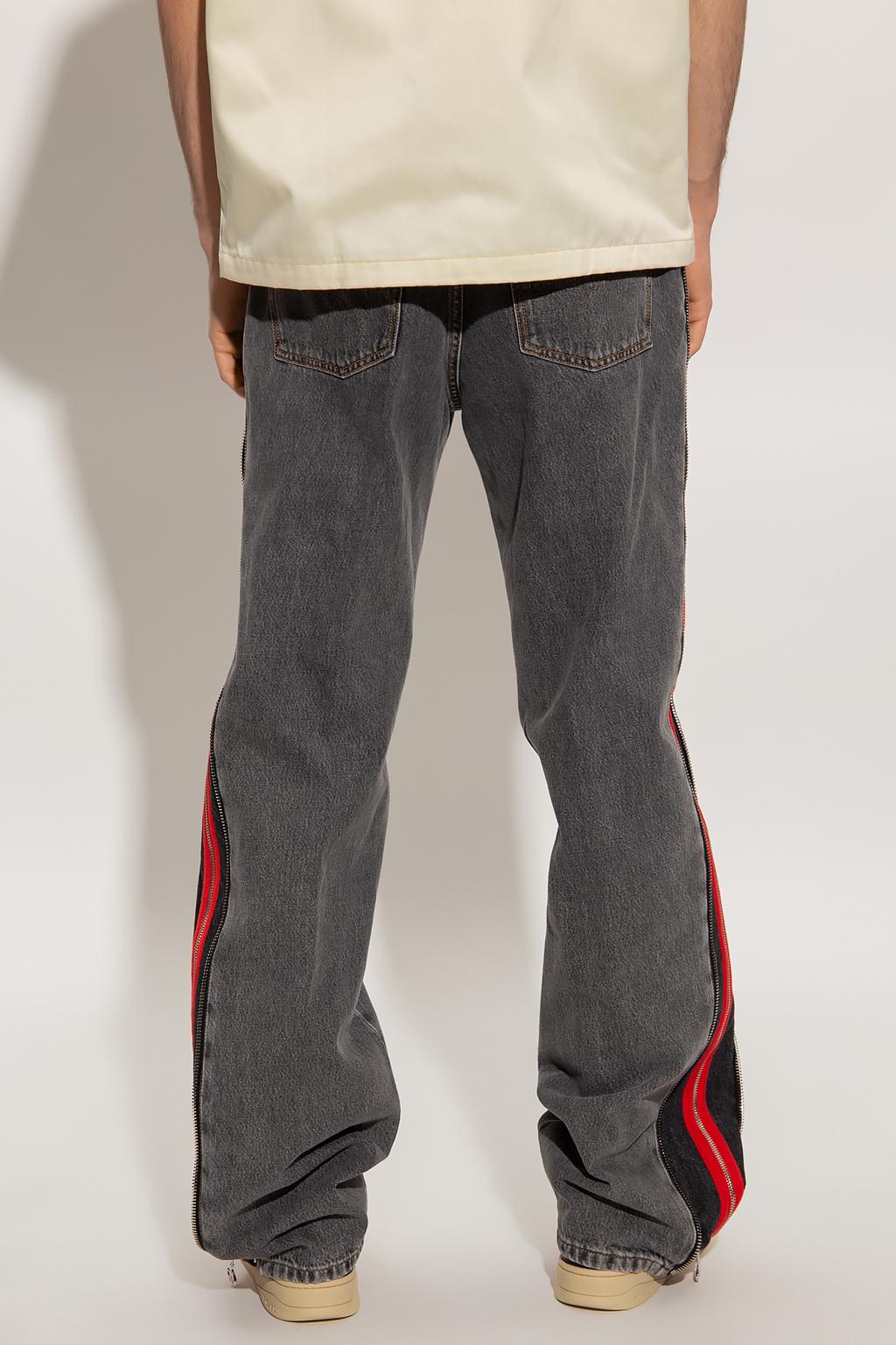 DIESEL '1955' Jeans With Side Stripes in Gray for Men | Lyst