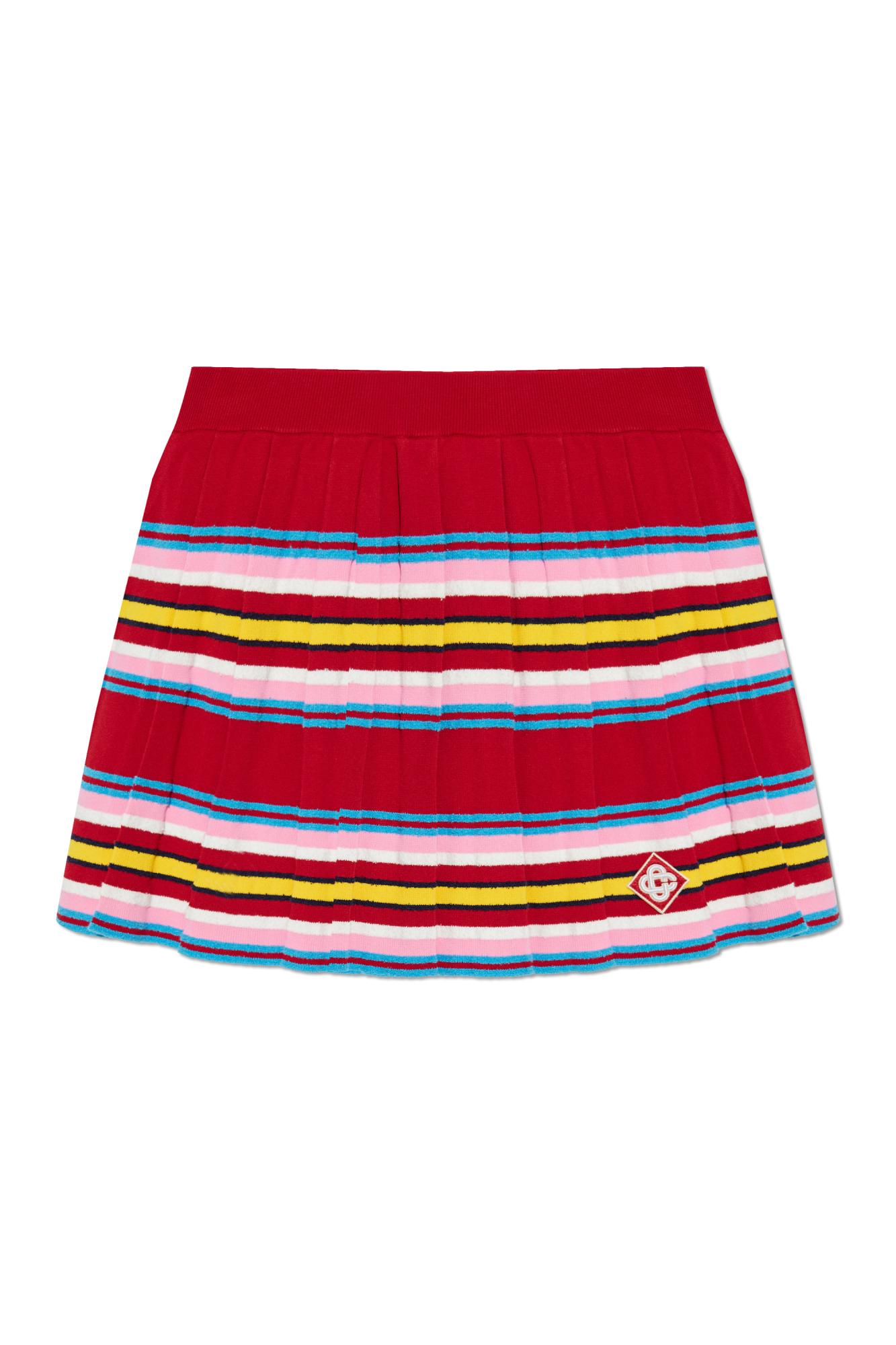 ミニスカート Casablanca Red Pleated Skirt CASABLANCA Pleated Skirt in Red | Lyst