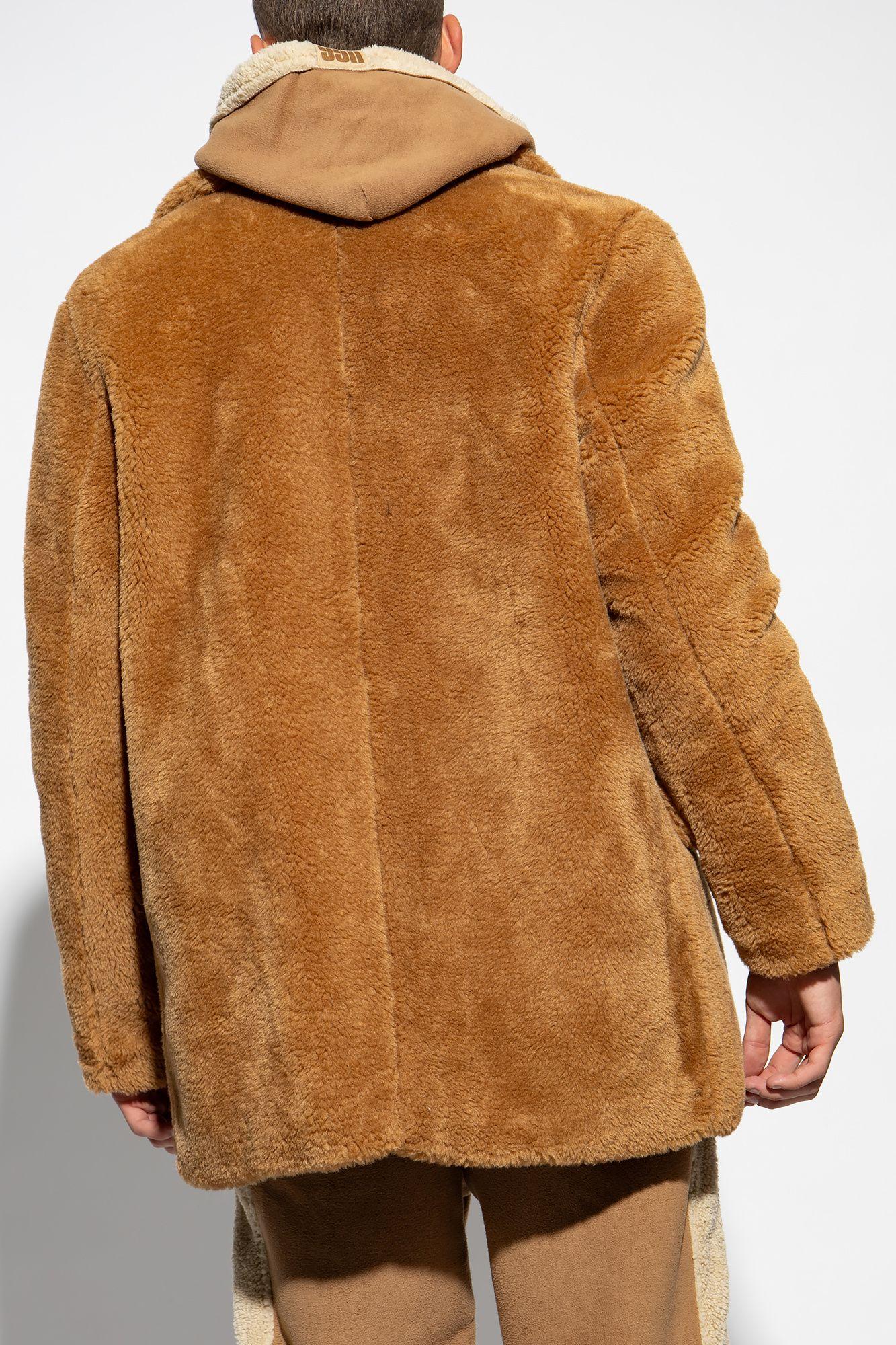 UGG ashbury Faux Fur Coat in Brown Lyst
