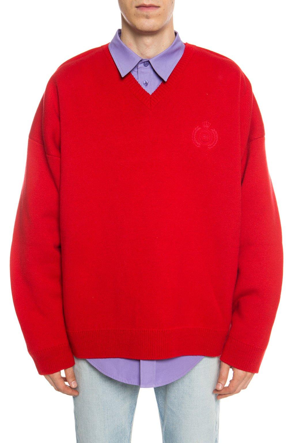 balenciaga sweater mens red