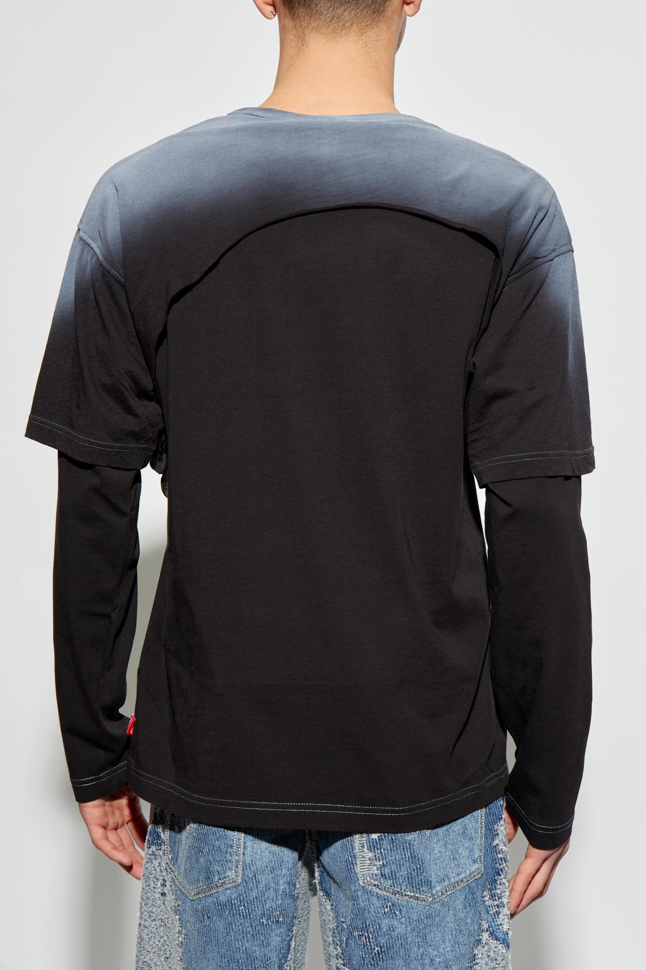 【DIESEL】t-besh-cut DIESEL Long Sleeve T-shirt T-besh-cut, in Black for Men | Lyst