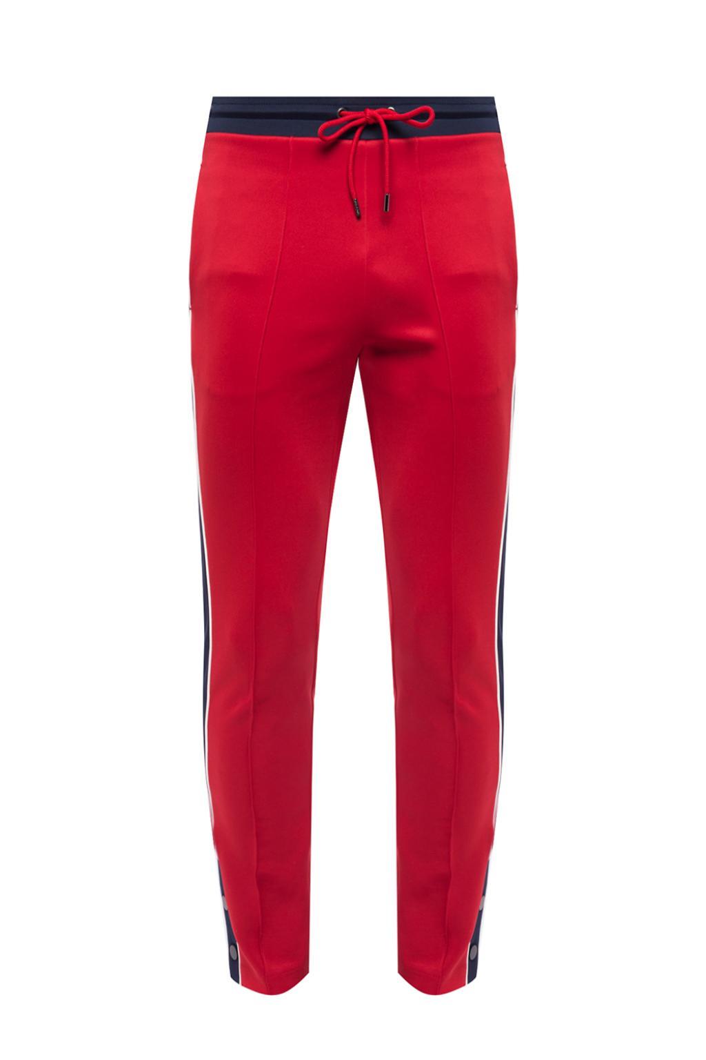 Lyst - Michael Kors Side-stripe joggers in Red for Men