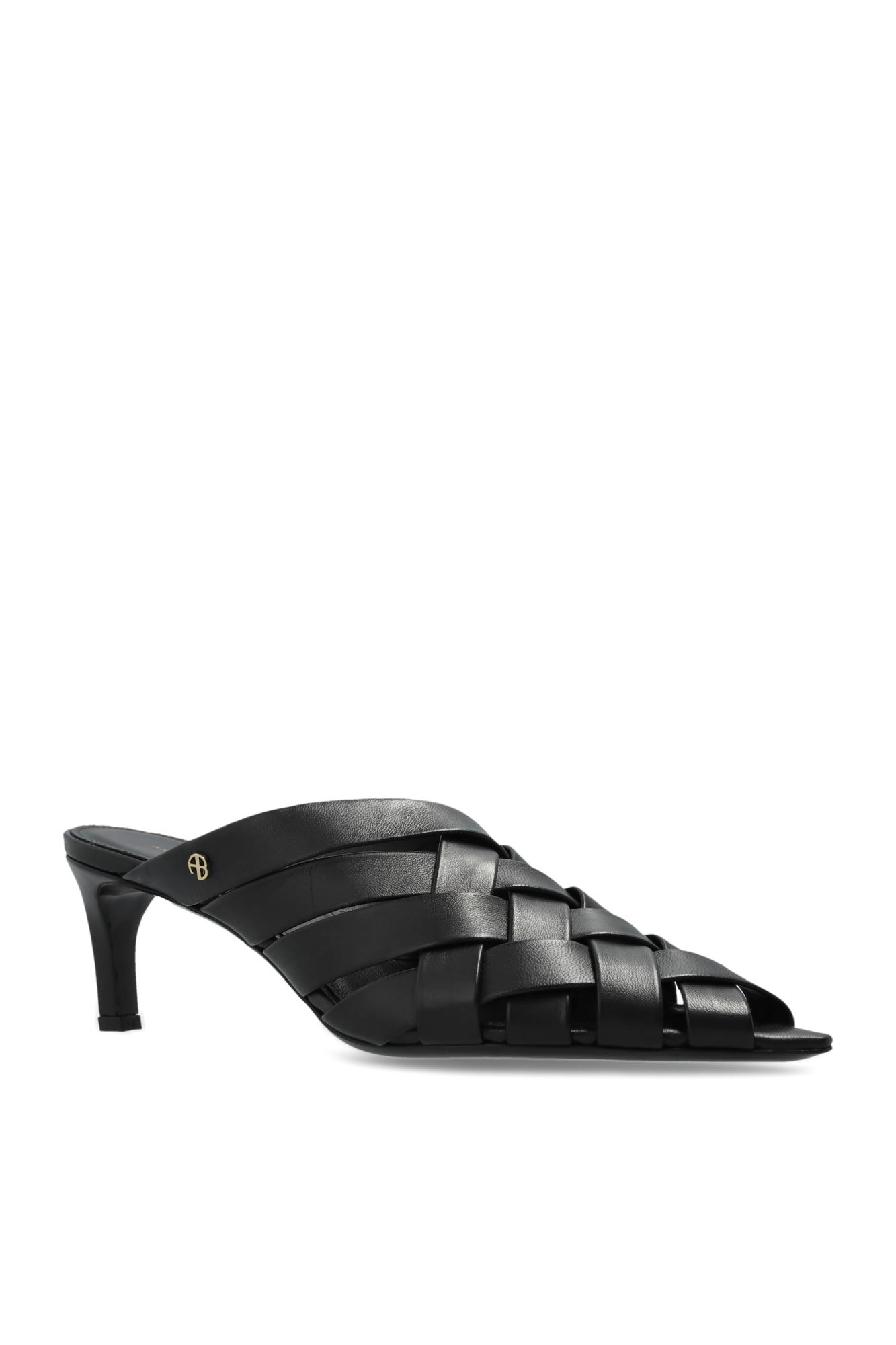 【関税込み】Eve Mules  Black Sandals - ANINE BING - Leather Eve Sandals - Black | house of lolo