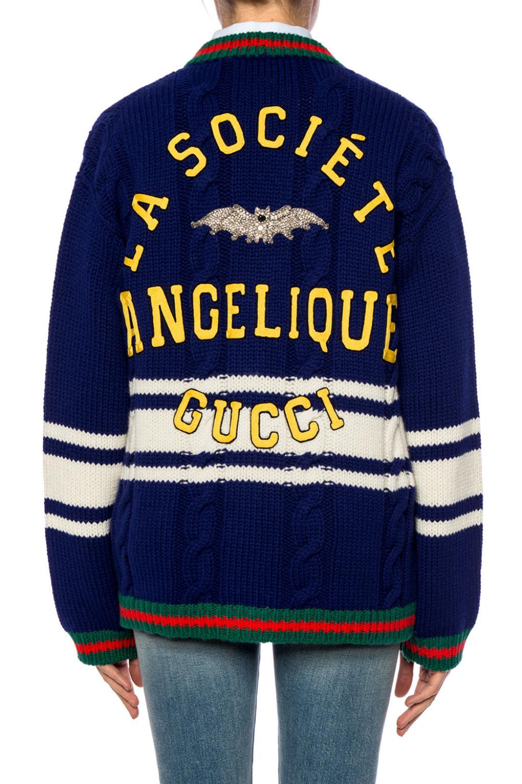gucci navy cardigan