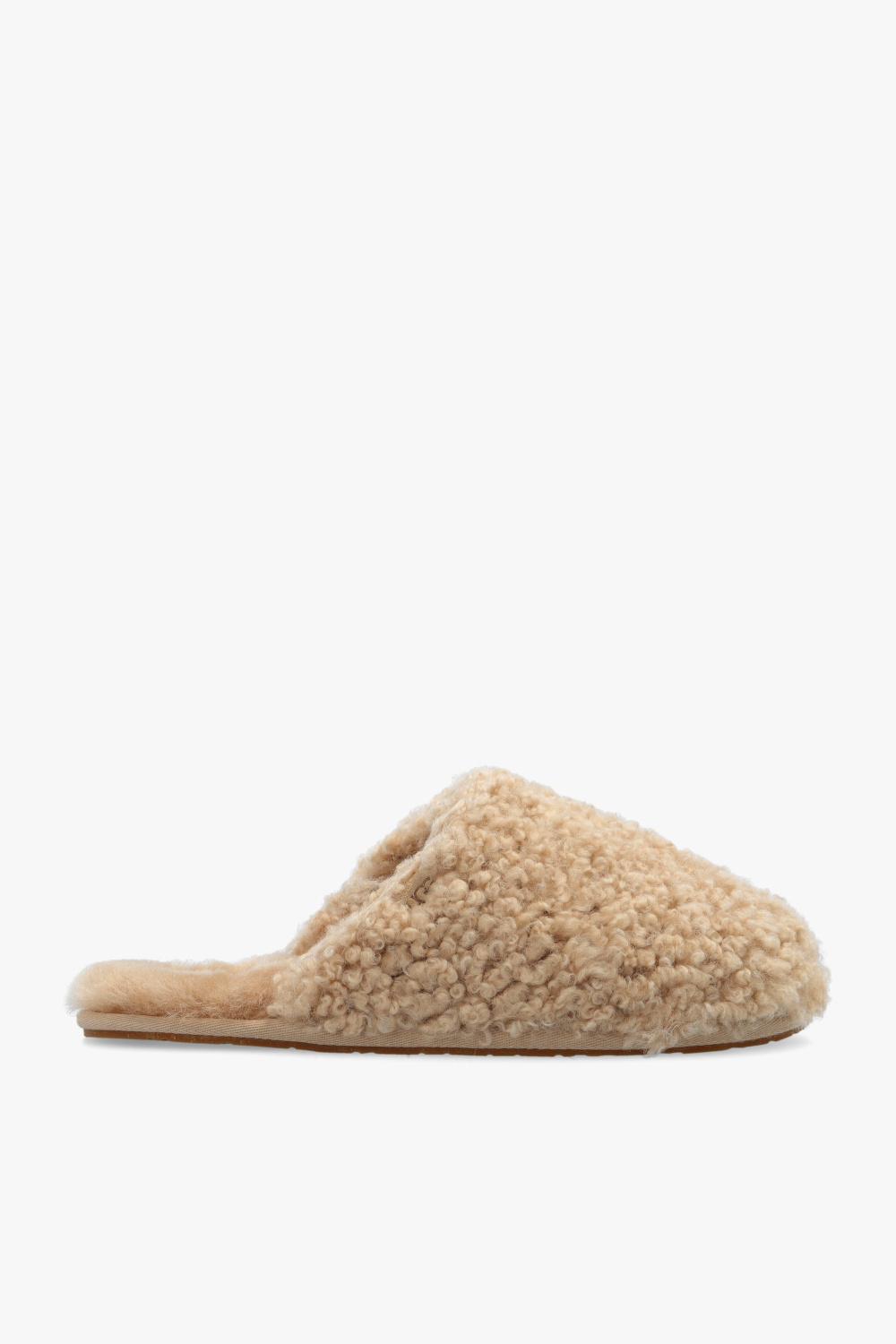 UGG 'maxi Curly Slide' Slippers in Natural | Lyst